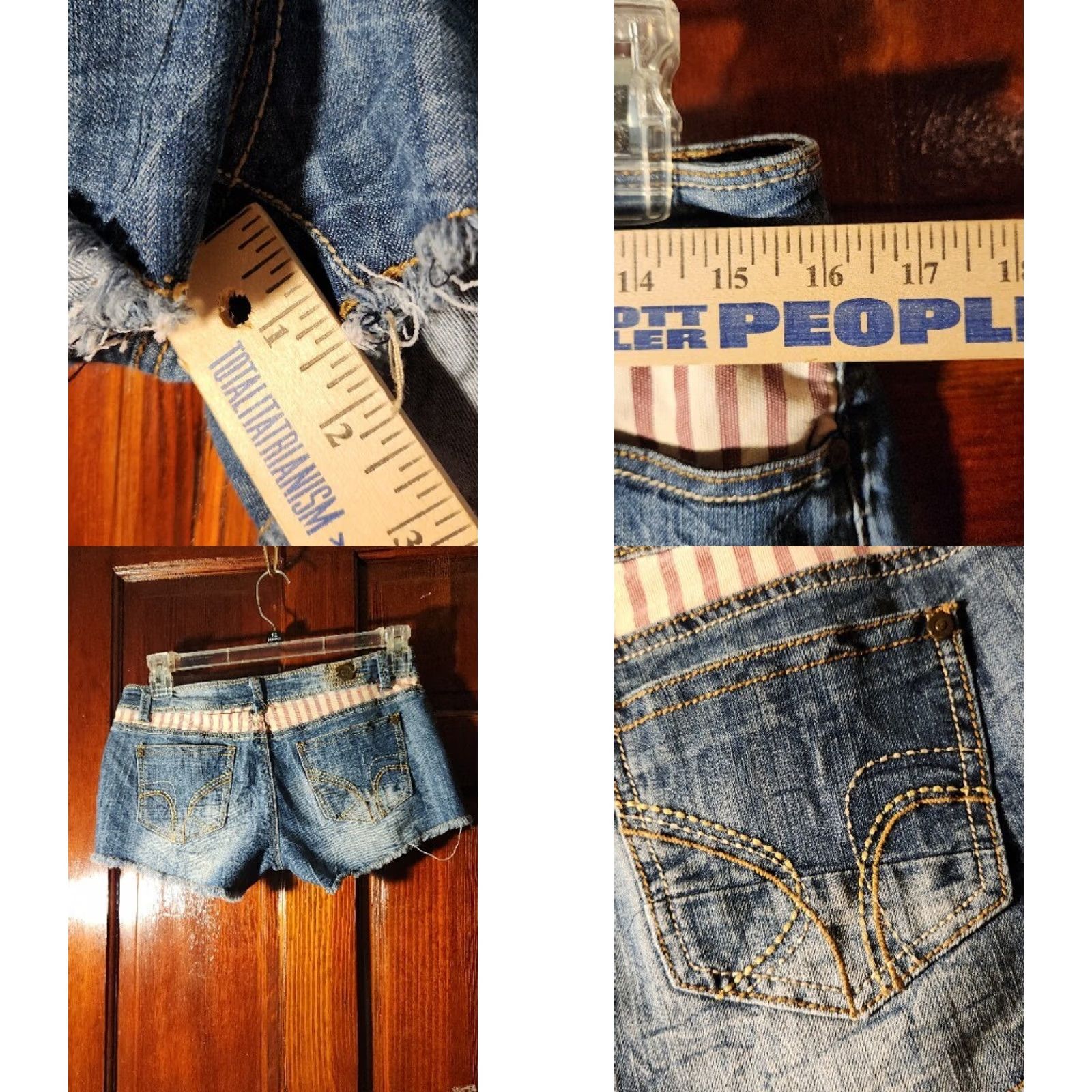 Vintage VINTAGE: No 1ST KISS Womens Jean Shorts SIZE 6 Flag Pockets Casual Denim Shorts Womens 6 Blue Pockets Summer Size 28" / US 6 / IT 42 - 8 Thumbnail