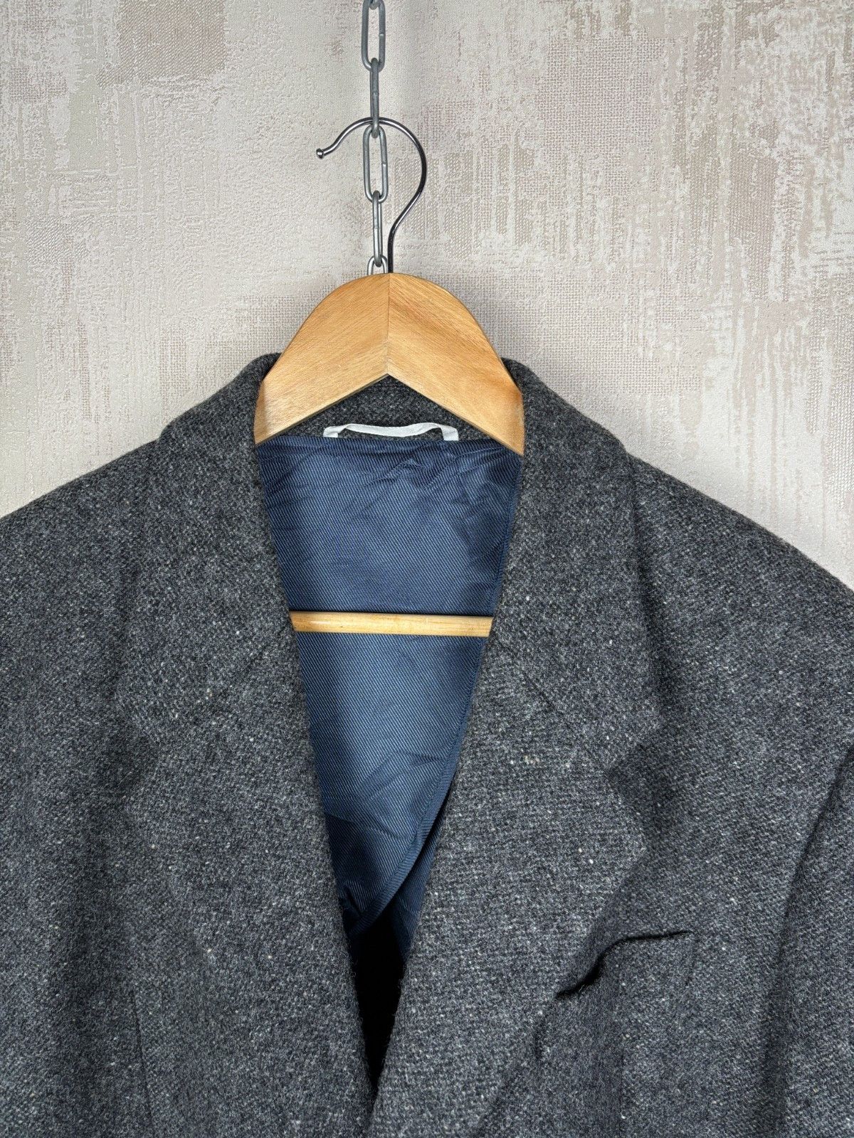Other 7d Collection Twentyfour Wool Melange Grey Blazer Jacket Size 40R - 6 Thumbnail