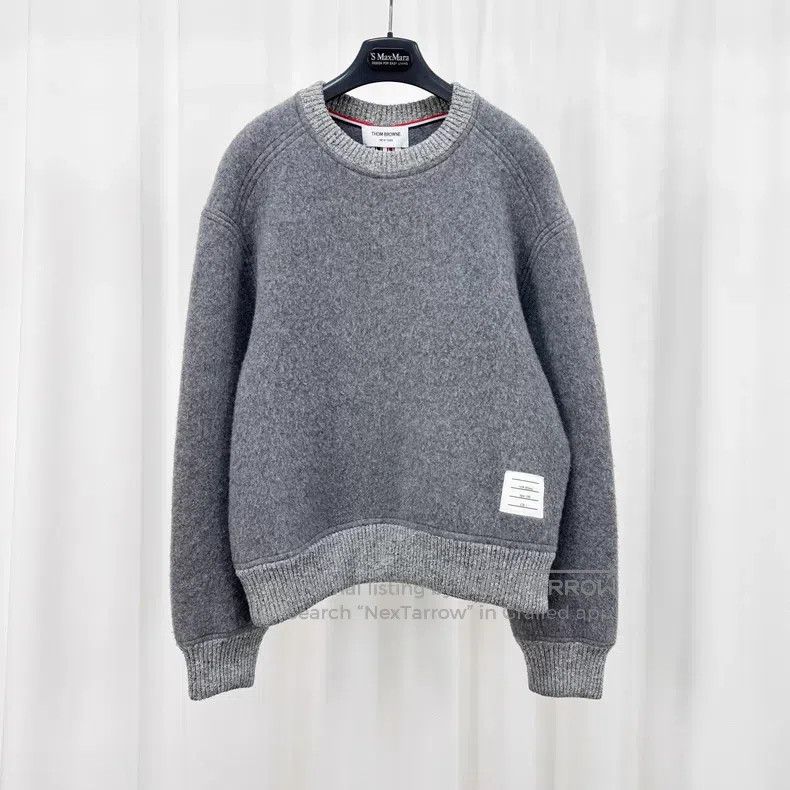 Thom Browne Thom Browne Back Striped Heavy Cashmere Knit Sweater Size US S / EU 44-46 / 1 - 1 Thumbnail