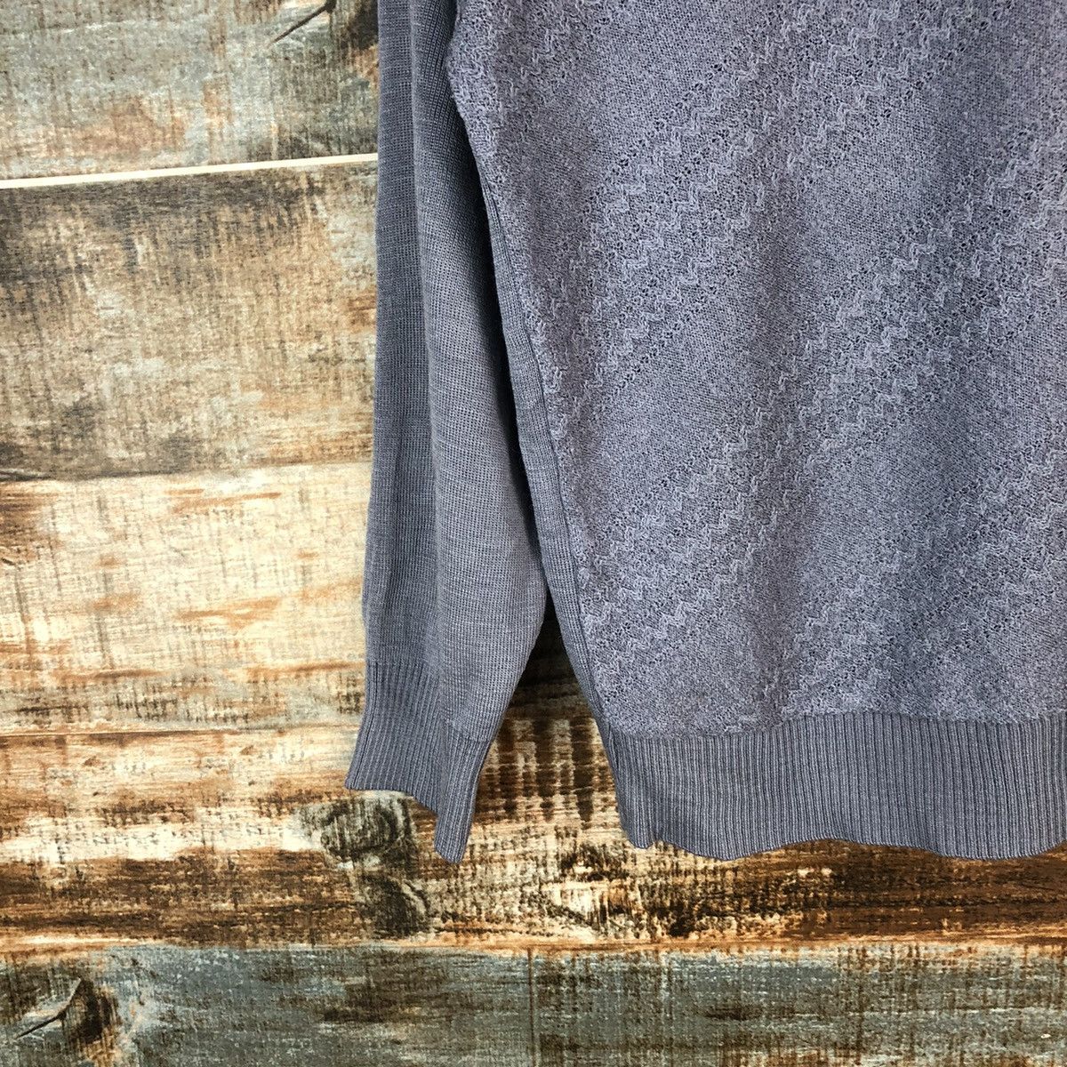 Aran Isles Knitwear × Japanese Brand Vintage Woods Sweaters Purple #972 Size M / US 6-8 / IT 42-44 - 7 Thumbnail