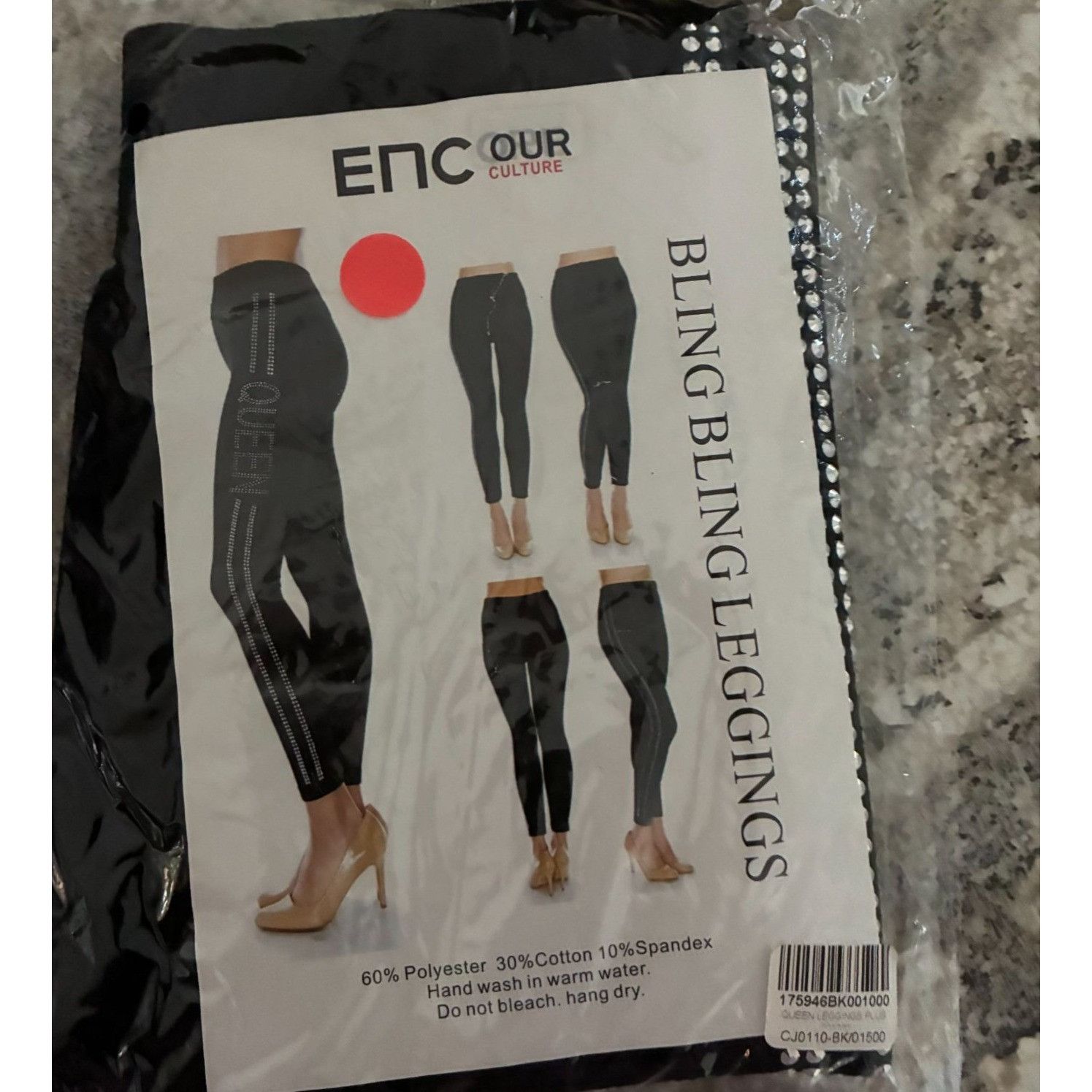 Other Elegant Bling Bling QUEEN Leggings High Waist Stretch Skinny Size 25" / US 0 / IT 36 - 1 Preview