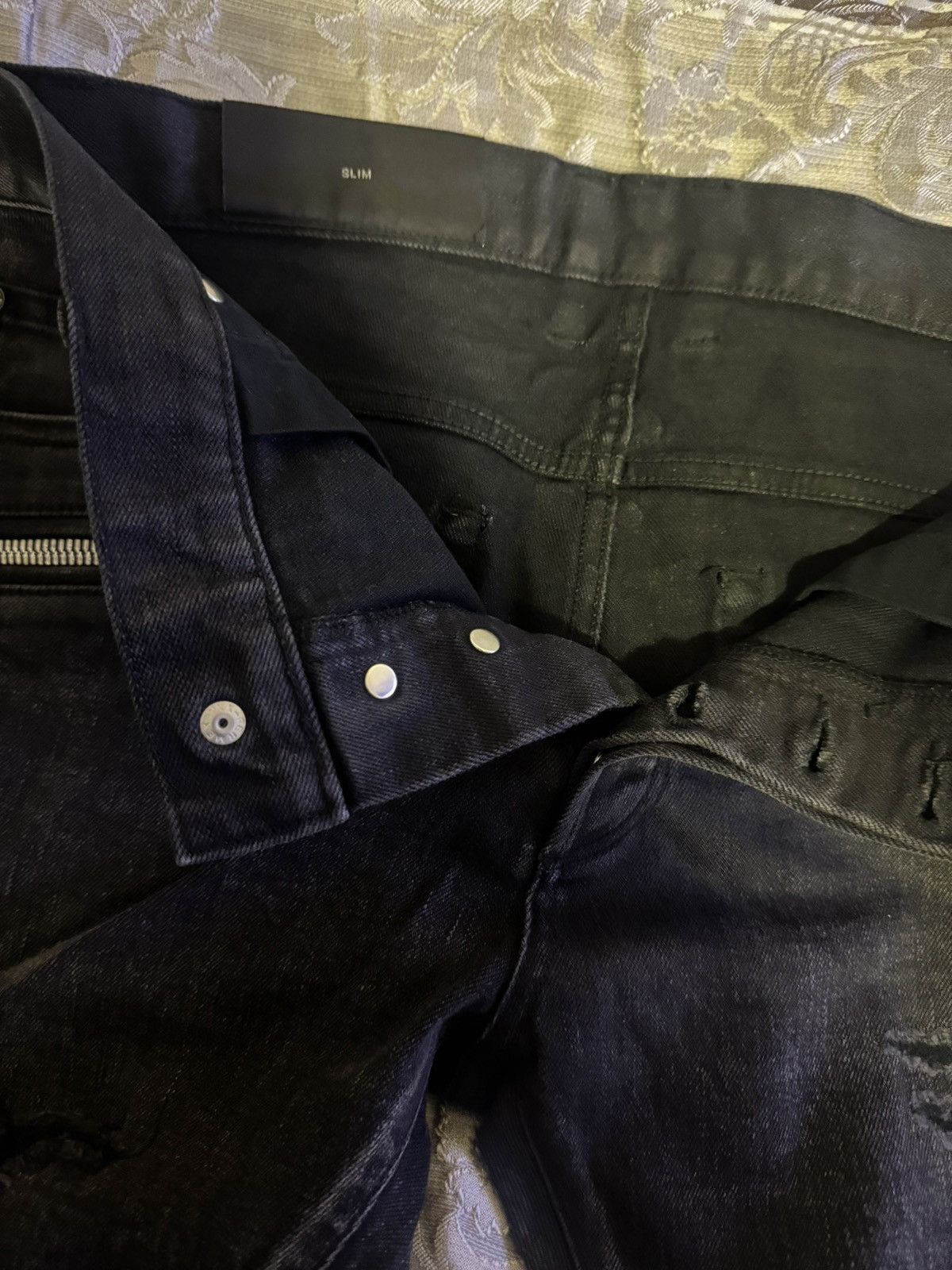 Balmain Dark Grey Balmain Biker Slim Size US 32 / EU 48 - 3 Thumbnail