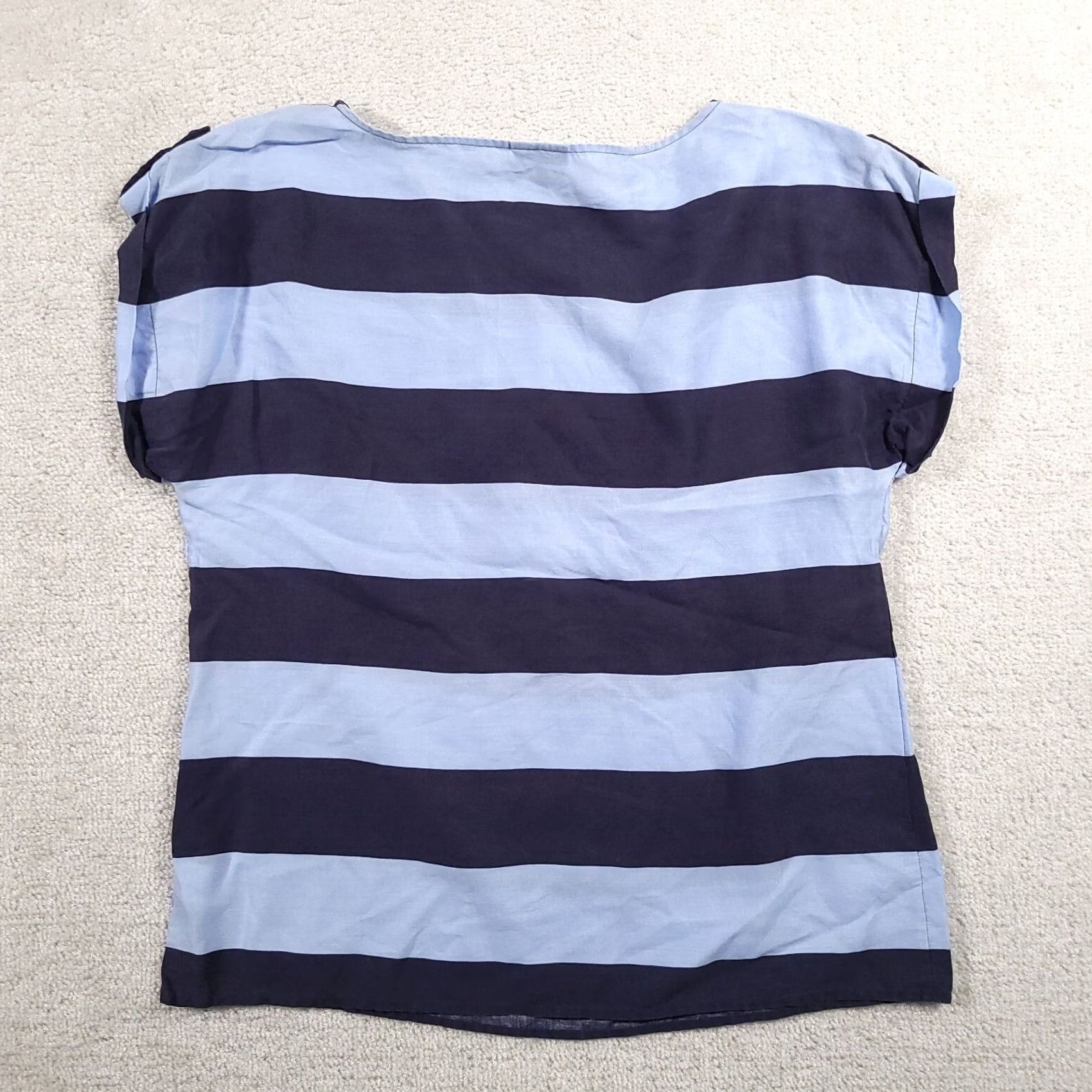 Talbots Talbots Shirt Womens 8 Blue Striped Short Sleeve Top Ladies Shirt Regular Blue 8 Womens Mens? Size M / US 6-8 / IT 42-44 - 7 Thumbnail