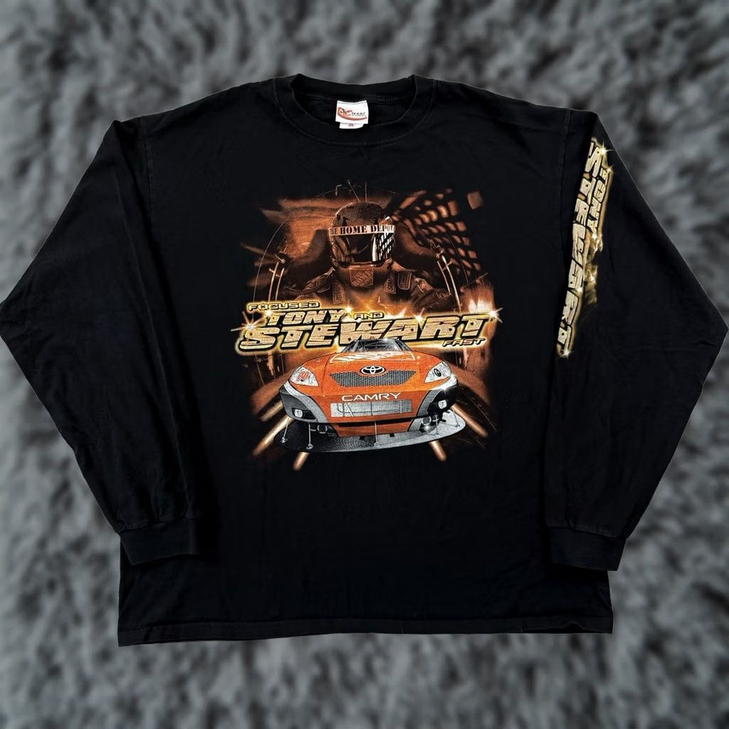 Chase Authentics VINTAGE Tony Stewart Shirt Mens 2XL Black Nascar Long Sleeve Racing Sport Y2K Chase Authentics Size US XXL / EU 58 / 5 - 1 Thumbnail