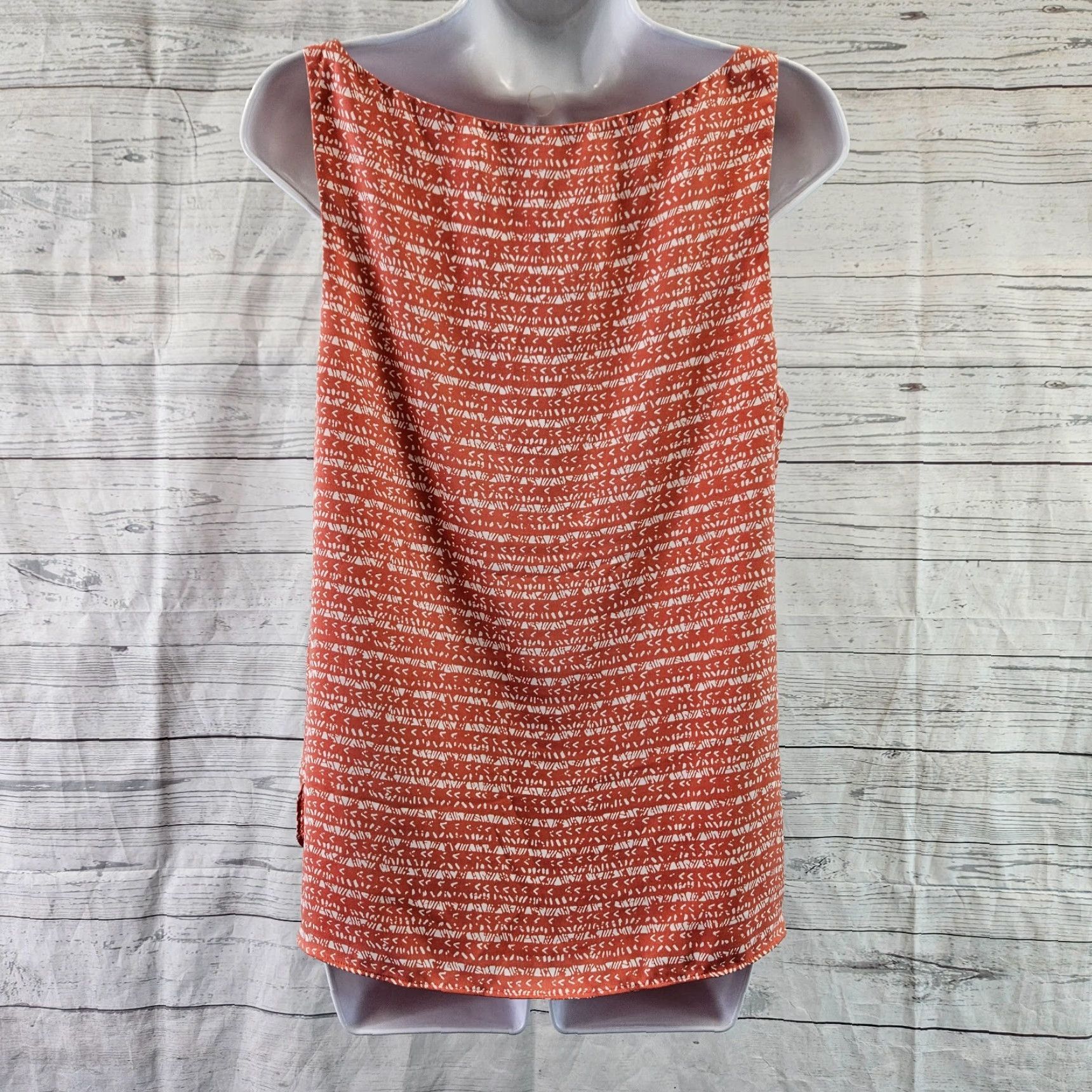 Loft LOFT Ann Taylor Women's Tank Top Medium Pink White Stripe Scoop Neck Sleeveless Multicolor Pattern Cute Casual Size M / US 6-8 / IT 42-44 - 4 Thumbnail