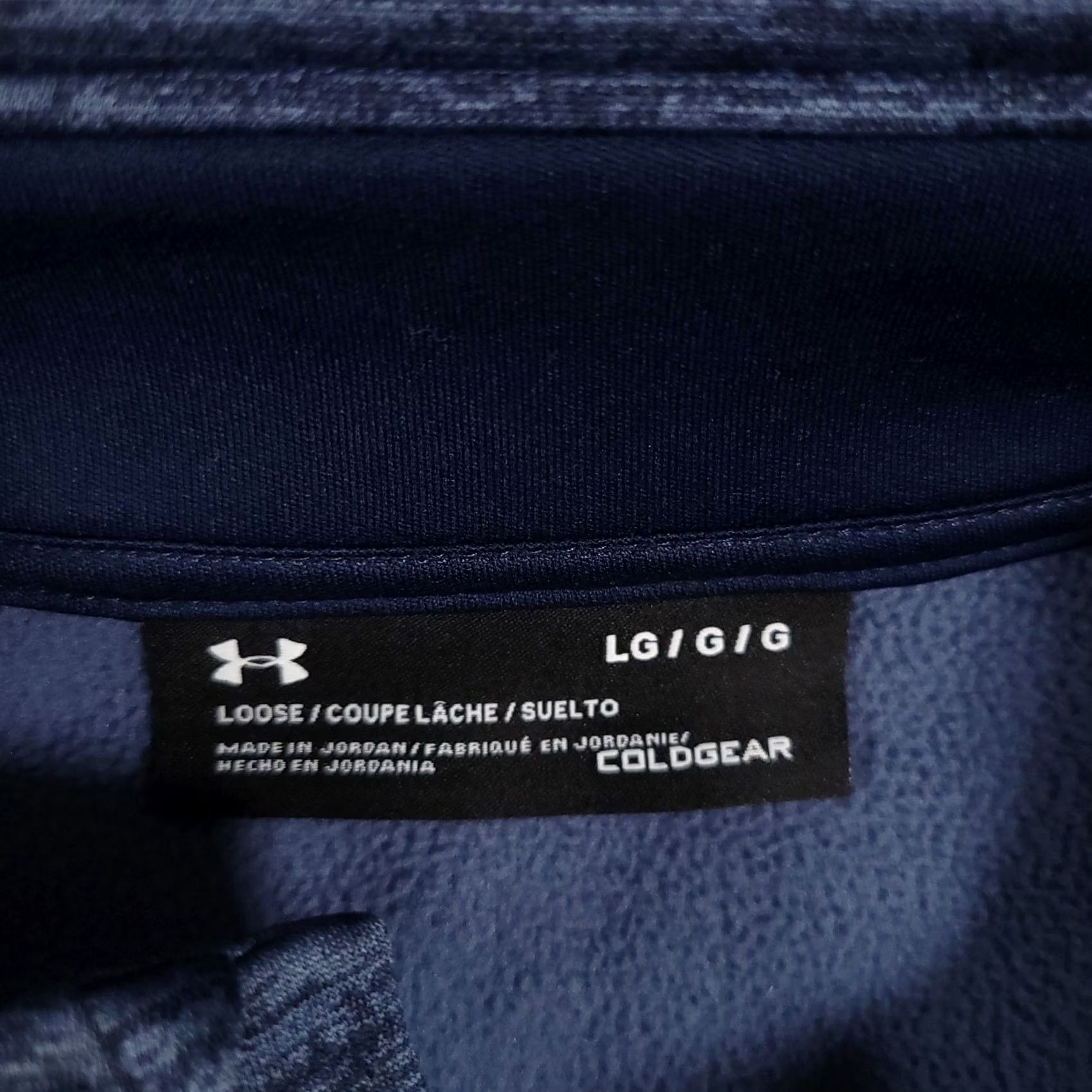 Under Armour Under Armour ColdGear 1/4 Zip Pullover Sweatshirt Mens Large Blue Size US L / EU 52-54 / 3 - 7 Thumbnail