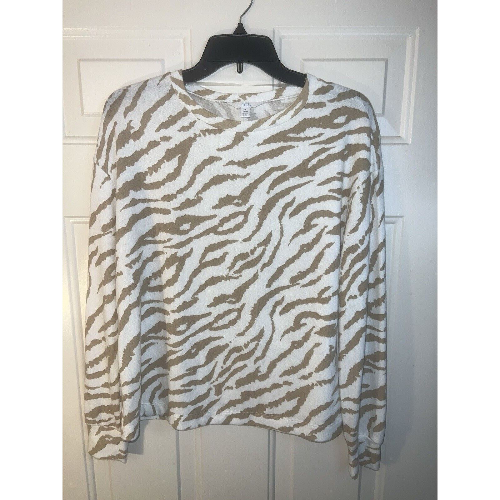 & Other Stories Time And Tru Sweater Women's Small (4–6) Zebra Print Beige Size S / US 4 / IT 40 - 1 Thumbnail