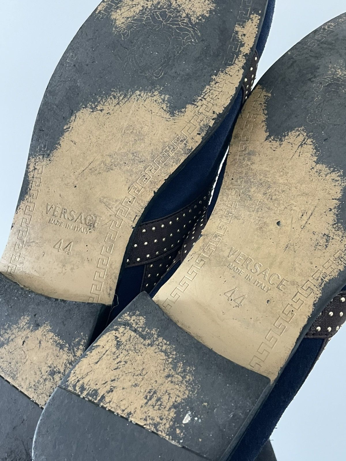Versace Versace Medusa Suede Leather Men Loafers Blue RARE Size US 10.5 / EU 43-44 - 6 Thumbnail