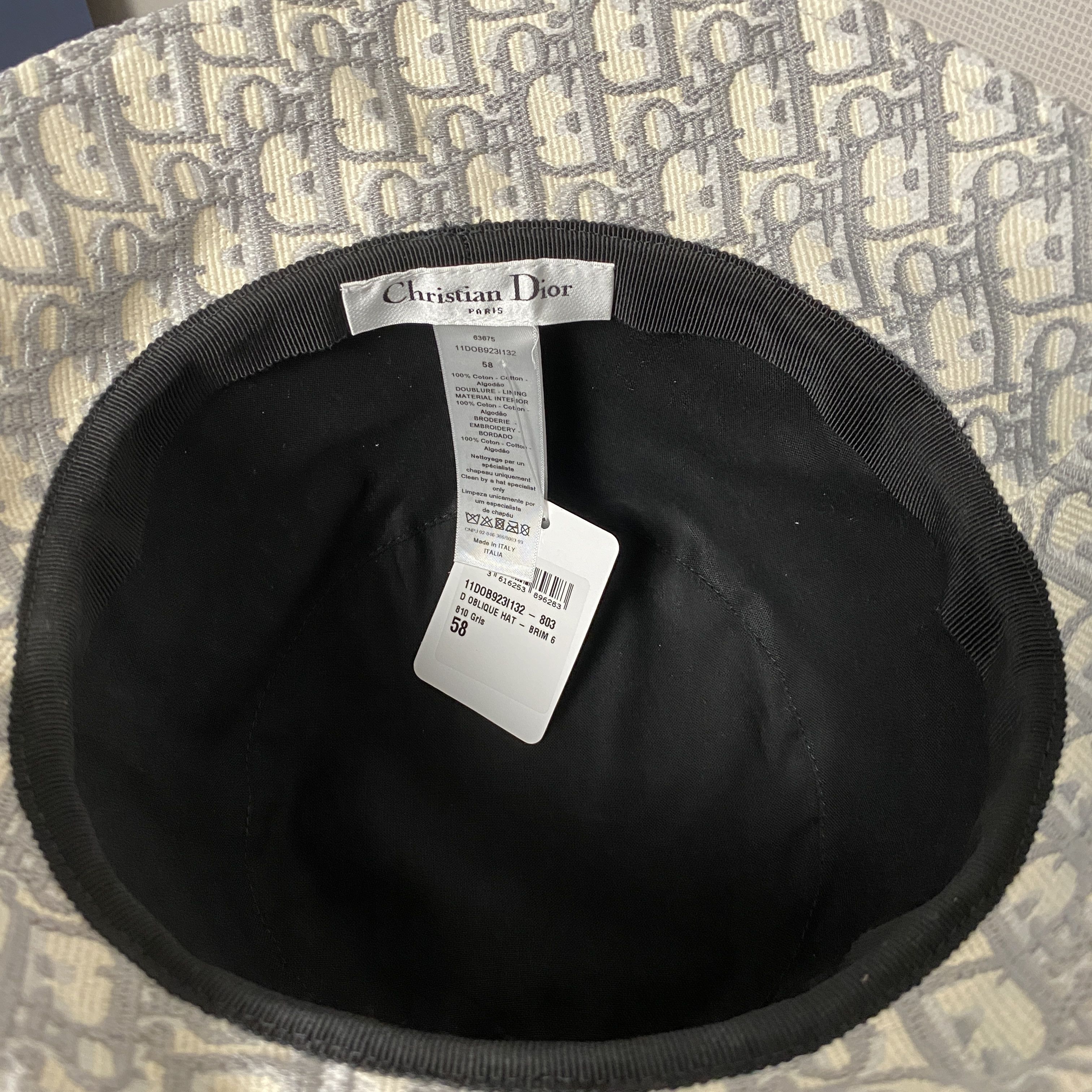 Dior Dior D-OBLIQUE SMALL BRIM BUCKET HAT Size ONE SIZE - 2 Thumbnail