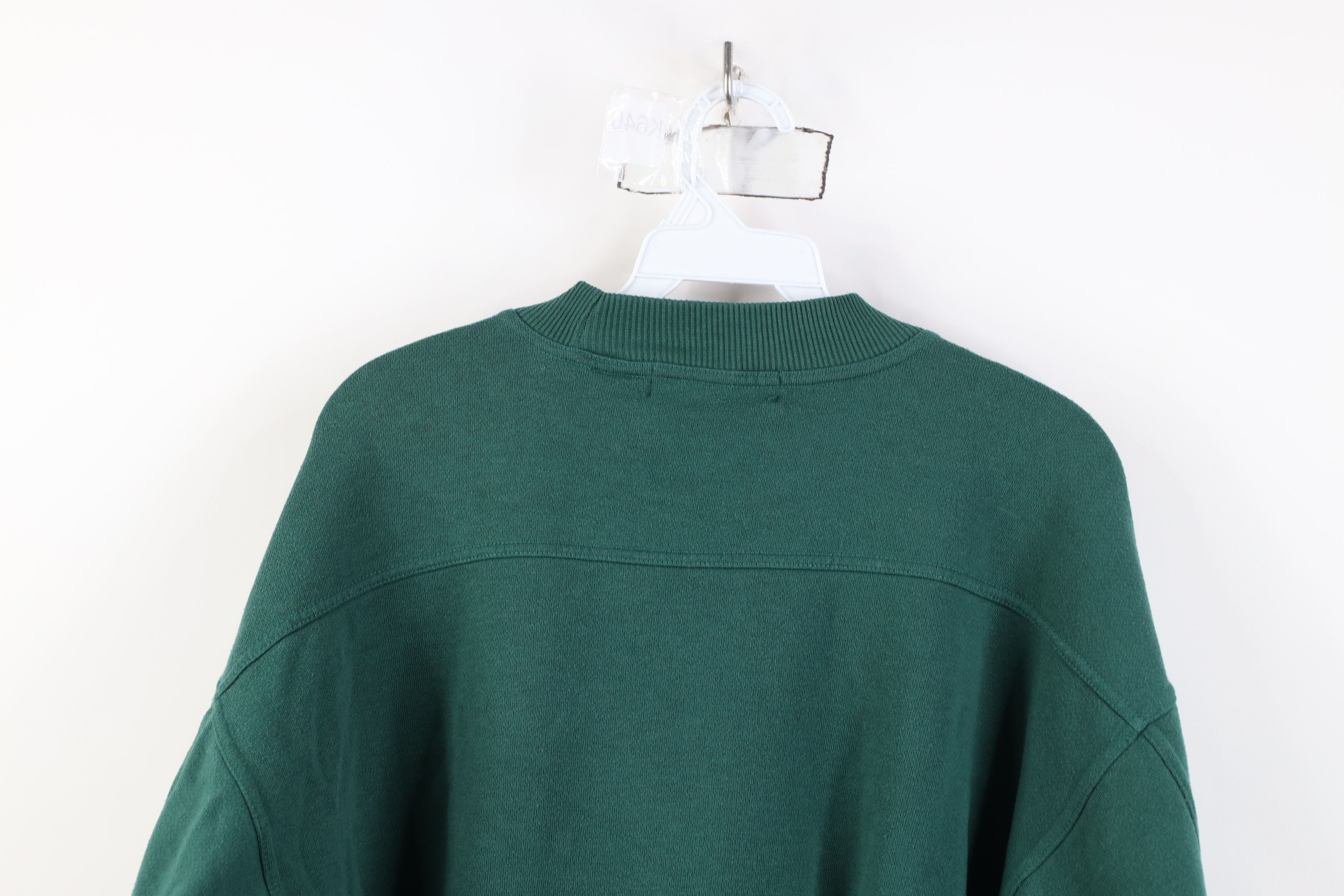 Vintage Vintage 90s Streetwear Geometric Crewneck Sweatshirt Green Size L / US 10 / IT 46 - 14 Thumbnail