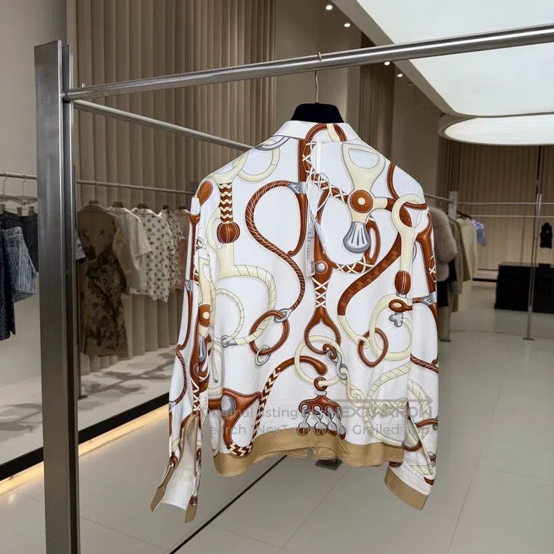 Hermes Hermes Chain Silk Zipper Jacket Size XXS / US 00 / IT 34 - 3 Thumbnail