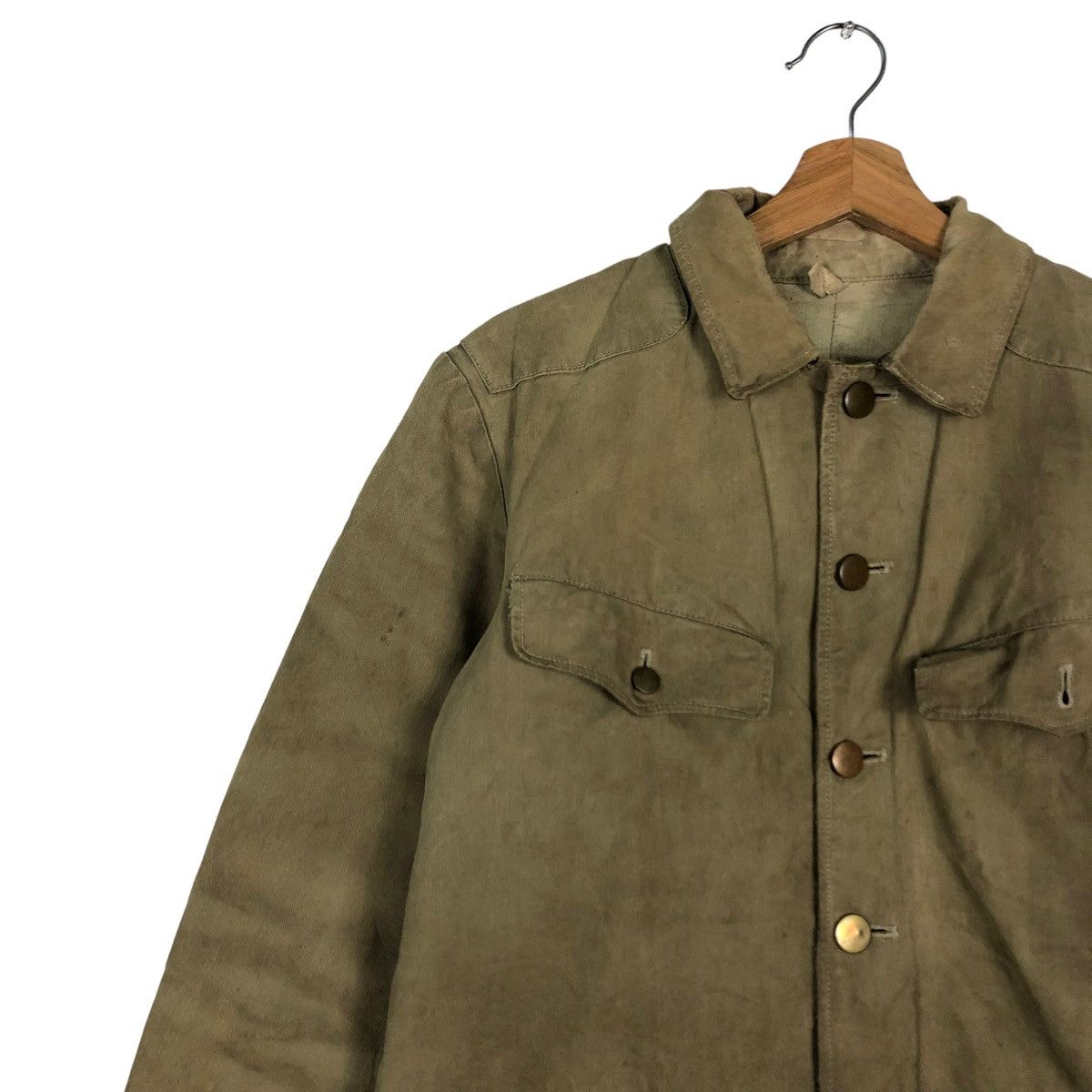 Vintage 🔥TRUE VINTAGE 1940’s CHORE MILITARY JACKET MULTI POCKET Size US M / EU 48-50 / 2 - 5 Thumbnail