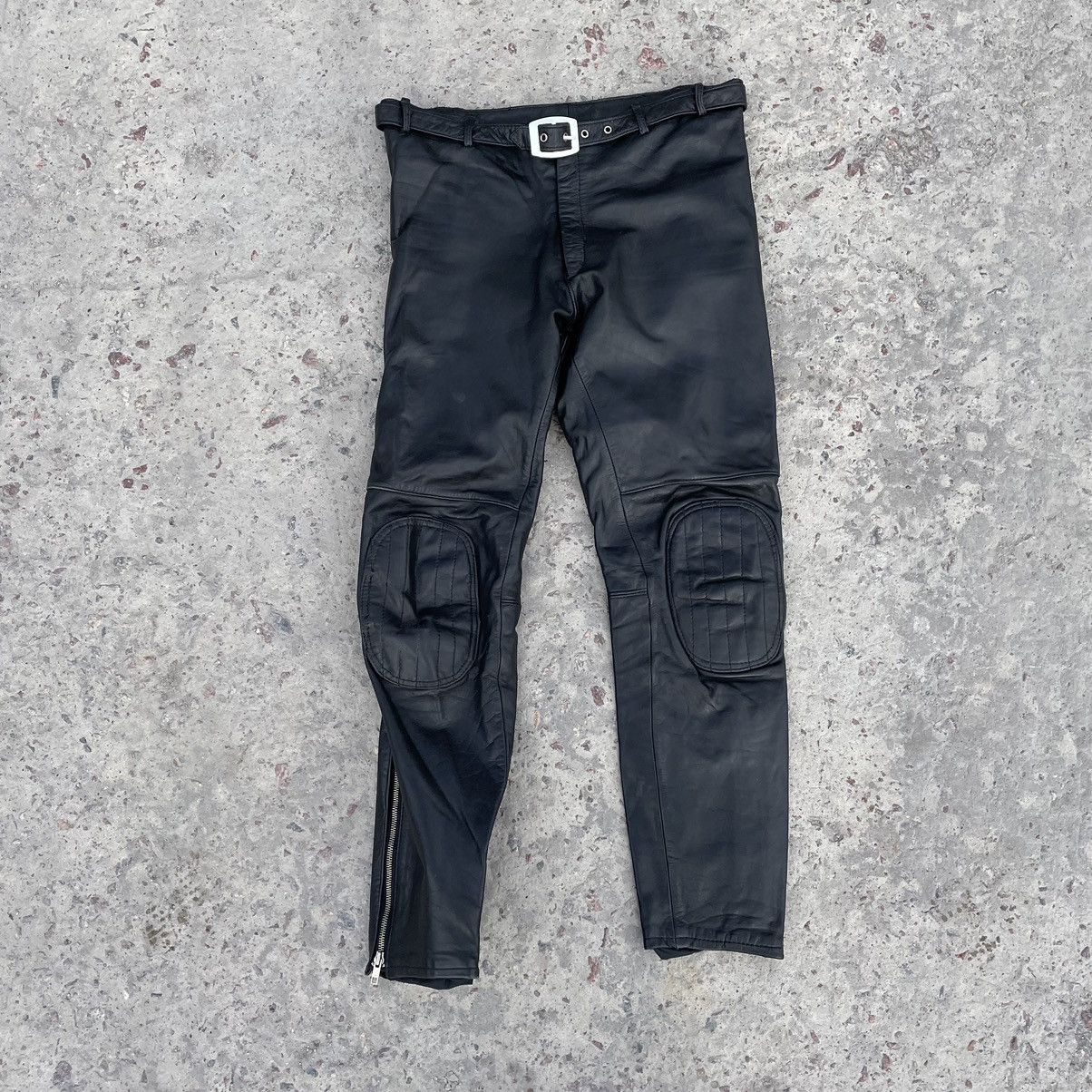 image of Moto Leather Pants 50 Size Y2K 90's Usa Japan in Black, Men's