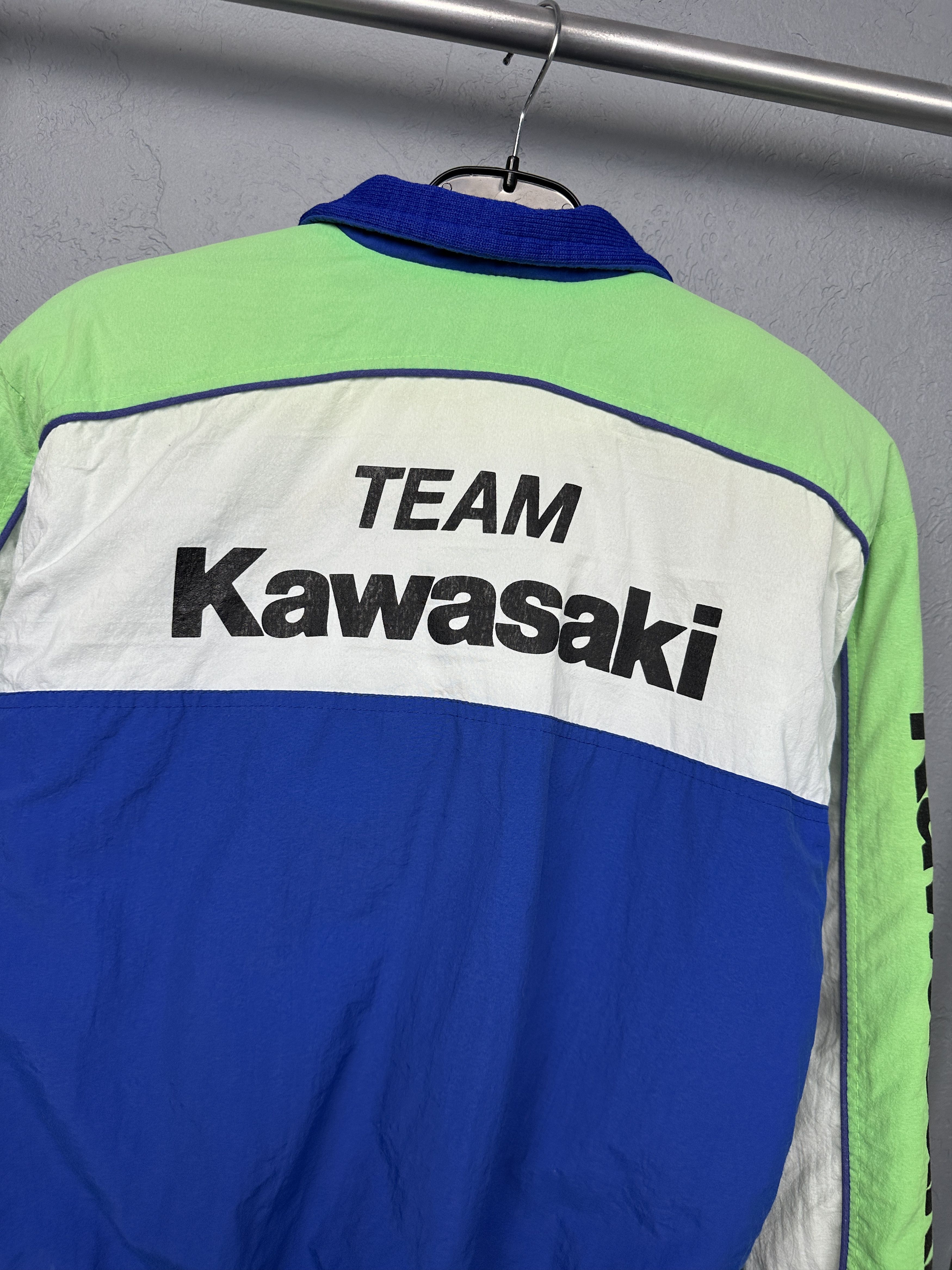 Vintage Kawasaki Racig Team by Lewis James Nylon Jacket Size US XS / EU 42 / 0 - 11 Thumbnail