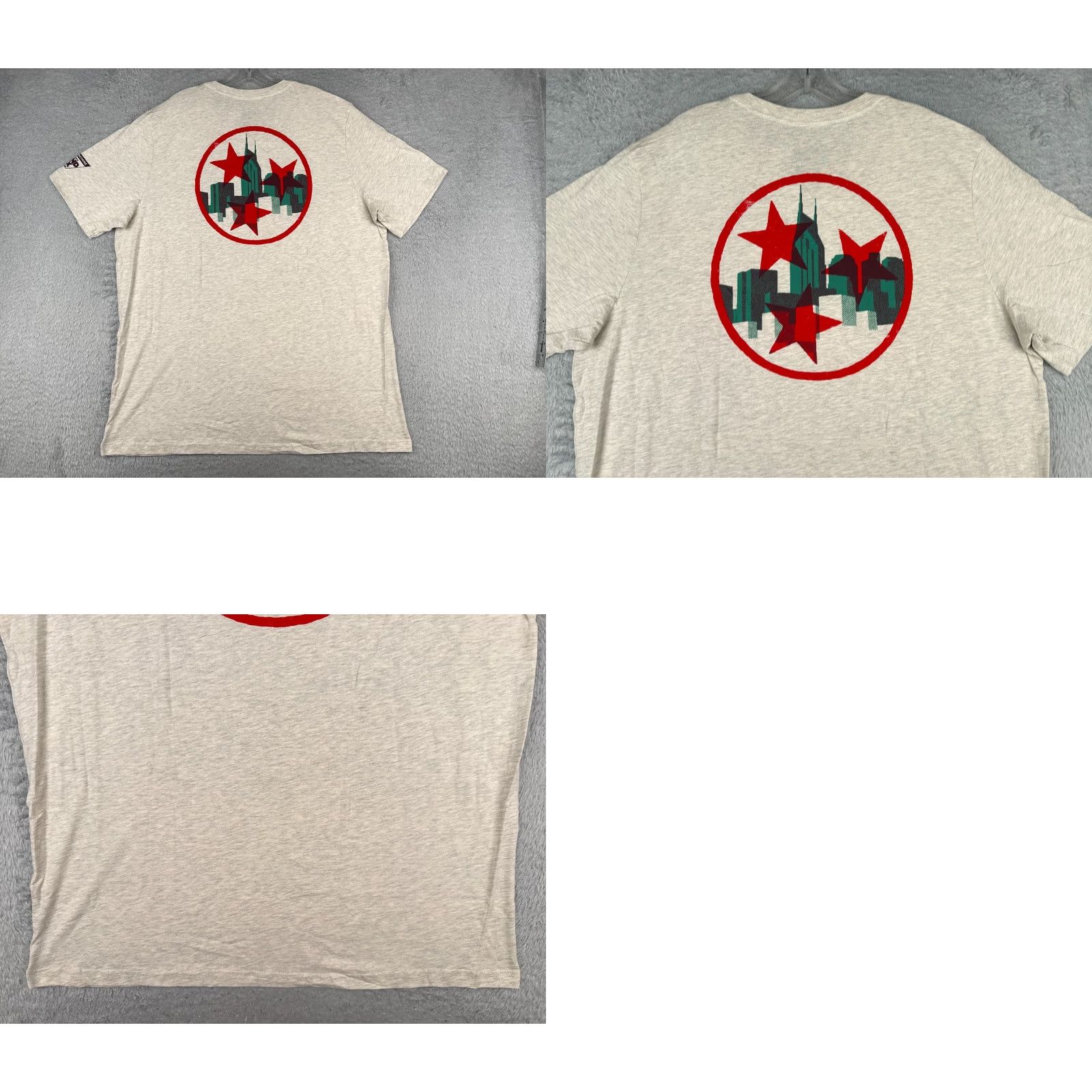Vintage Nashville Grand Prix Shirt Adult 2XL Beige Short Sleeve Crew Neck Indycar Legends Global Merchandise Men T-Shirt Racing Cars Sign Logo All Seasons Size US XXL / EU 58 / 5 - 9 Thumbnail