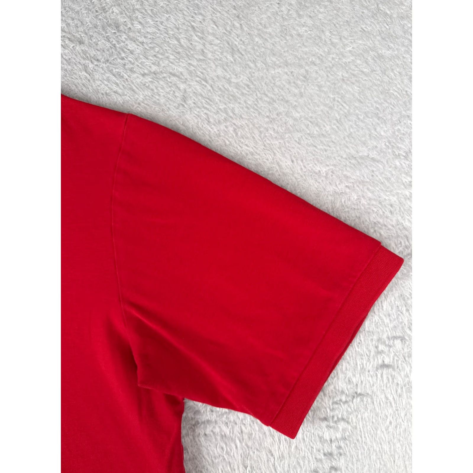 Ralph Lauren VINTAGE Ralph Lauren Polo Shirt Mens Large Tall Red 100% Cotton Jersey All Seasons Breathable 3-Button Polo Shirt Mens L Red 90s/80s Sports Theme Size US L / EU 52-54 / 3 - 2 Thumbnail