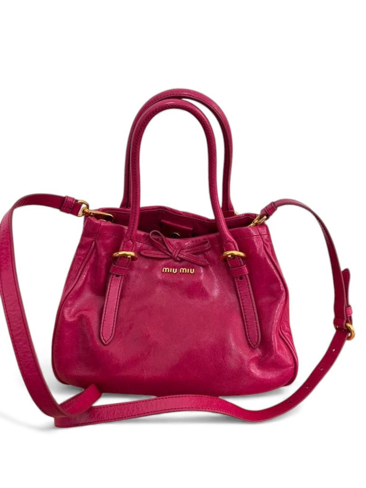 Miu Miu Miu Miu - Pink Leather Handbag Size ONE SIZE - 2 Thumbnail