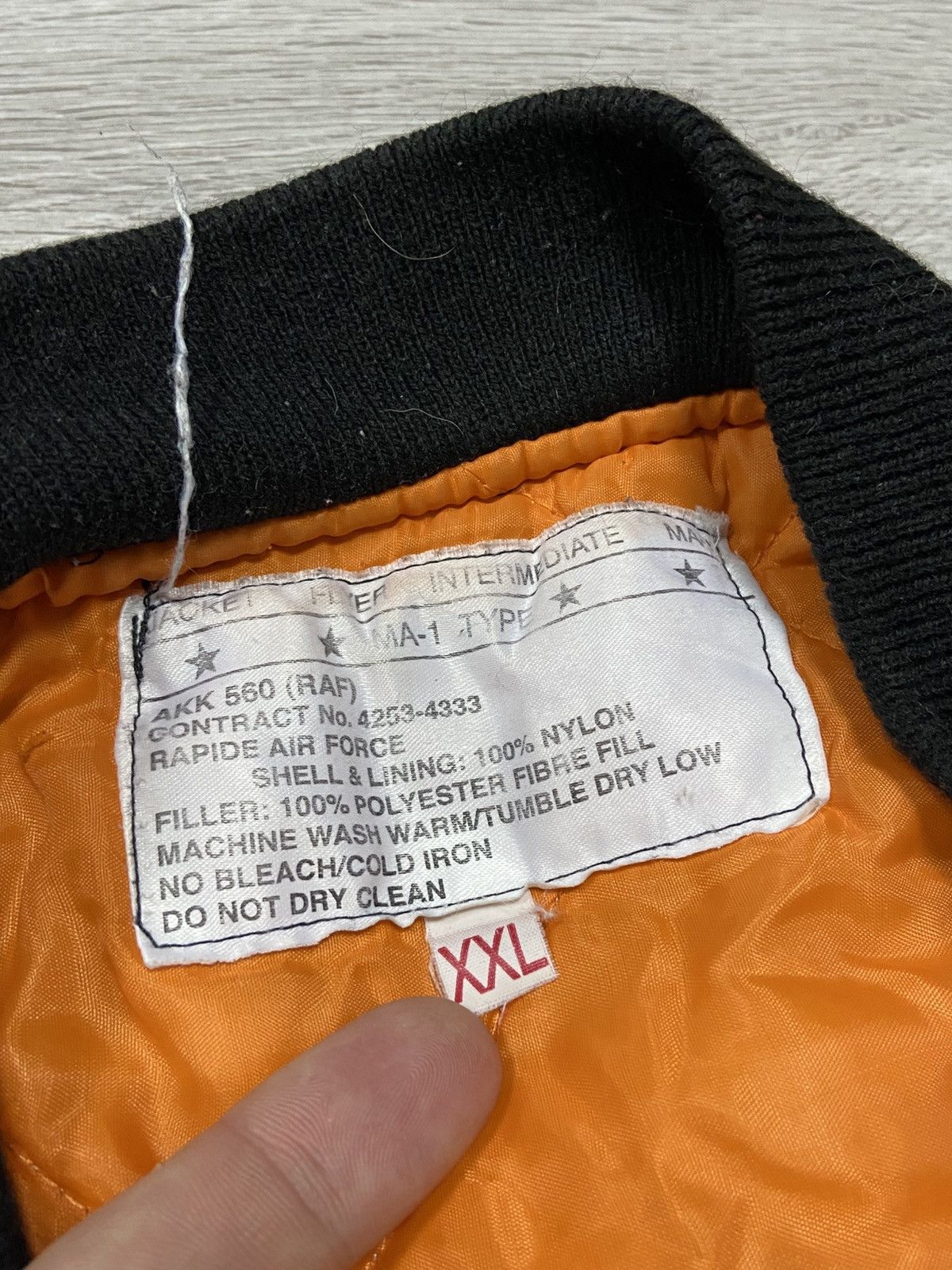 Vintage Ma1 Flyer military Vintage Bomber Jacket double side Size US XXL / EU 58 / 5 - 3 Thumbnail