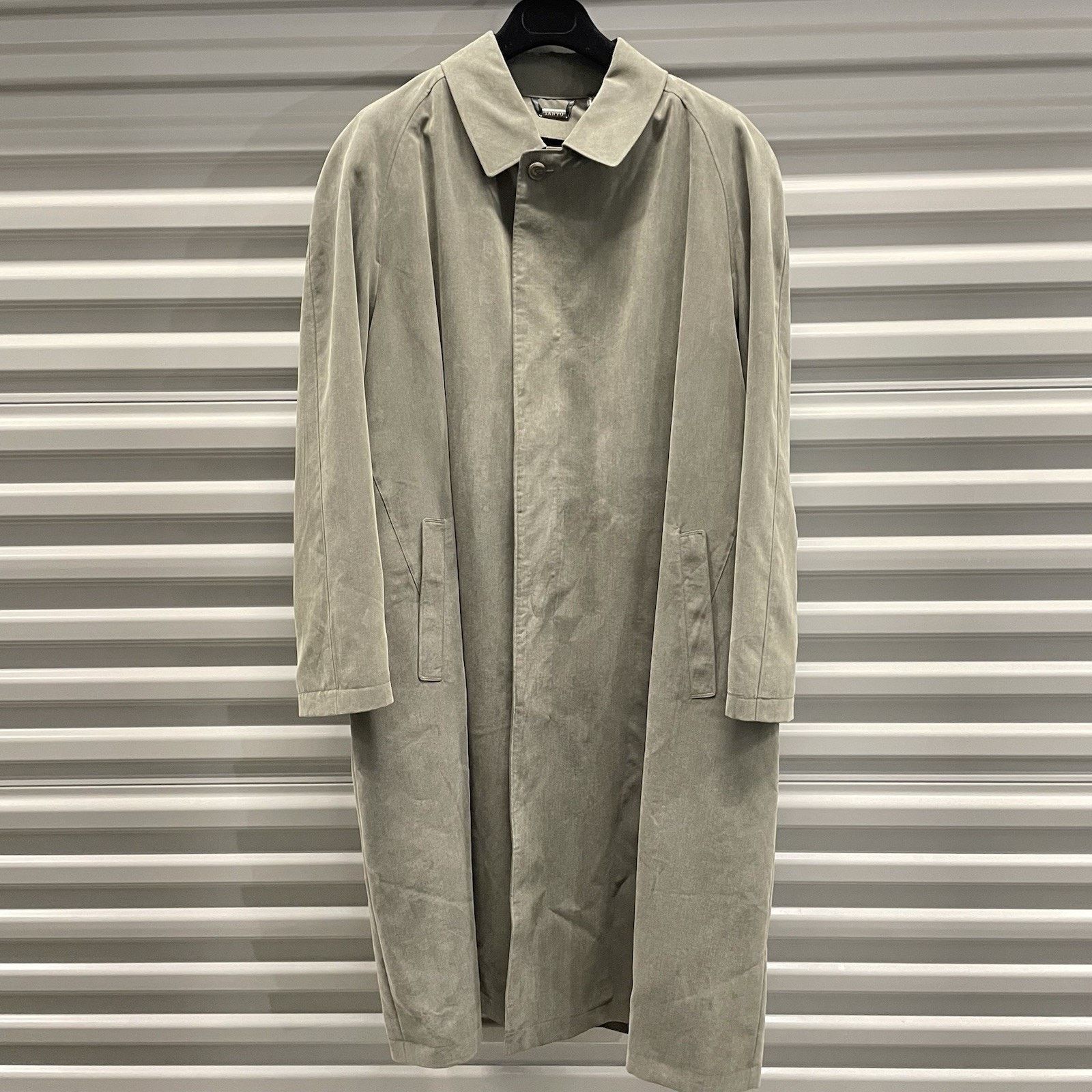 Sanyo Sanyo New York Wool Lined Trench Coat Size R44 Olive Japan M Size US M / EU 48-50 / 2 - 2 Thumbnail