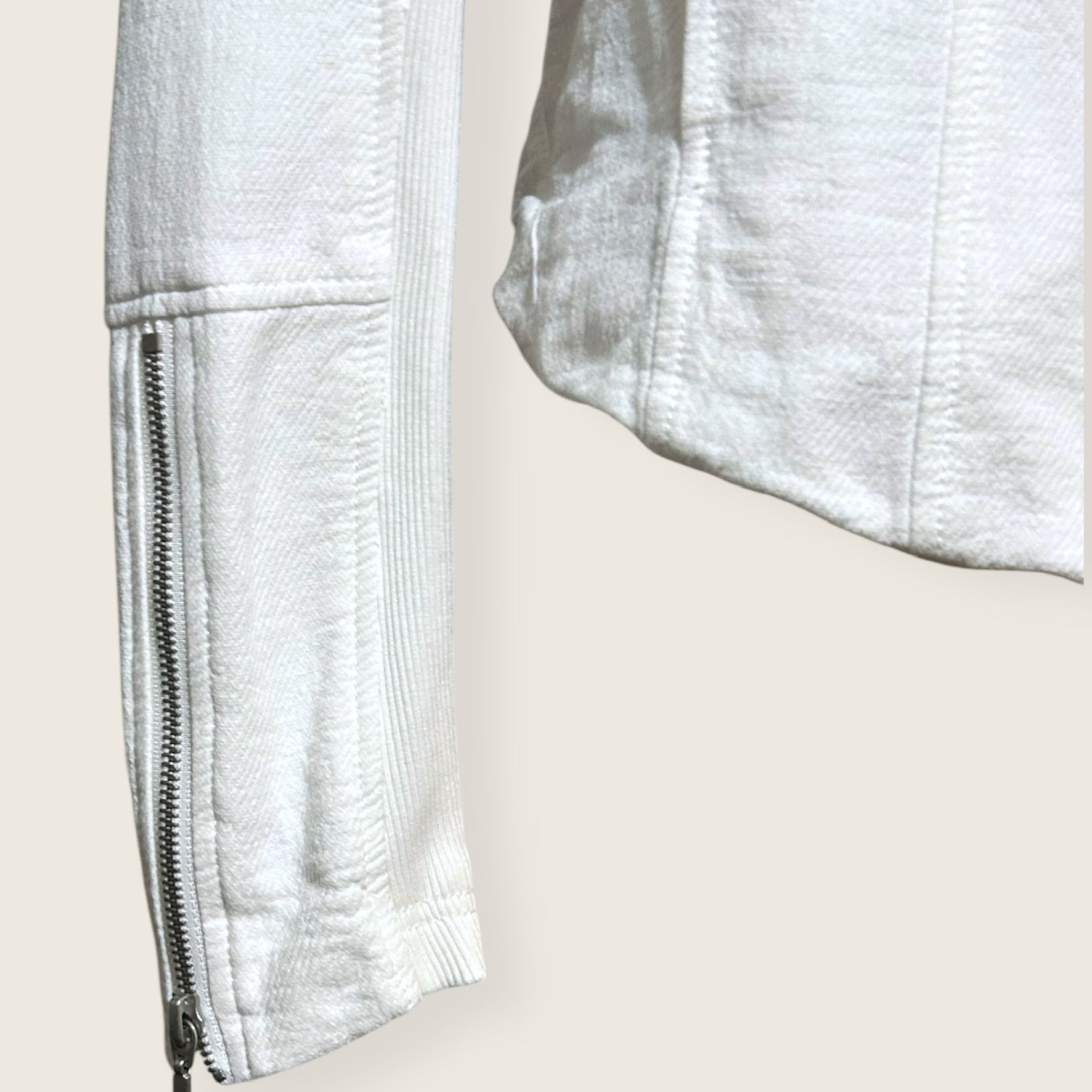 BLANKNYC BlankNYC White Windy City Moto Jacket XS Mesh Jacquard Summe Size XS / US 0-2 / IT 36-38 - 6 Thumbnail