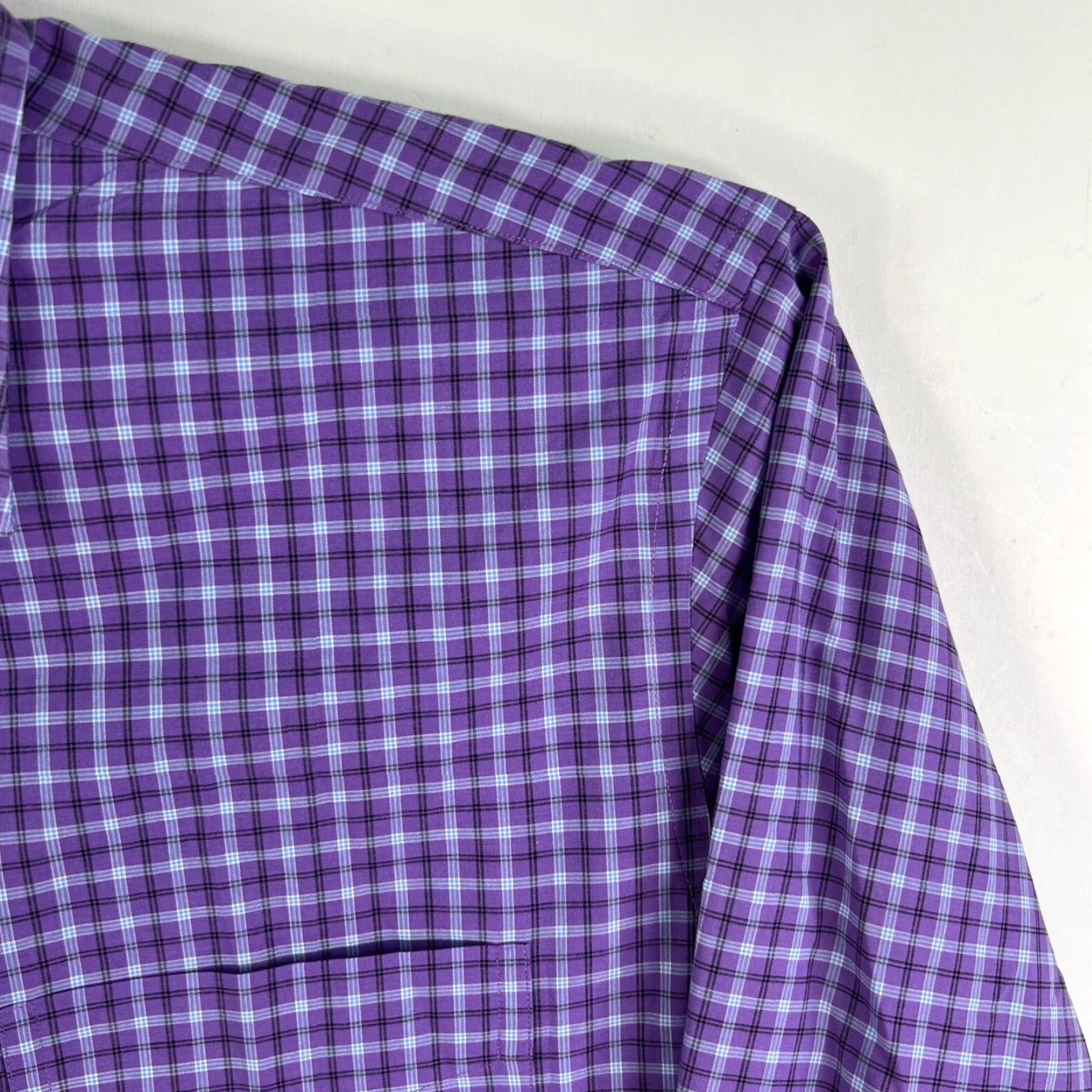 Ralph Lauren Ralph Lauren Button-Up Shirt Mens 18/36 Purple Check Non-Iron 54 Chest Regular Fit Long Sleeve Collared Button-Down Shirt Size US XXL / EU 58 / 5 - 2 Thumbnail
