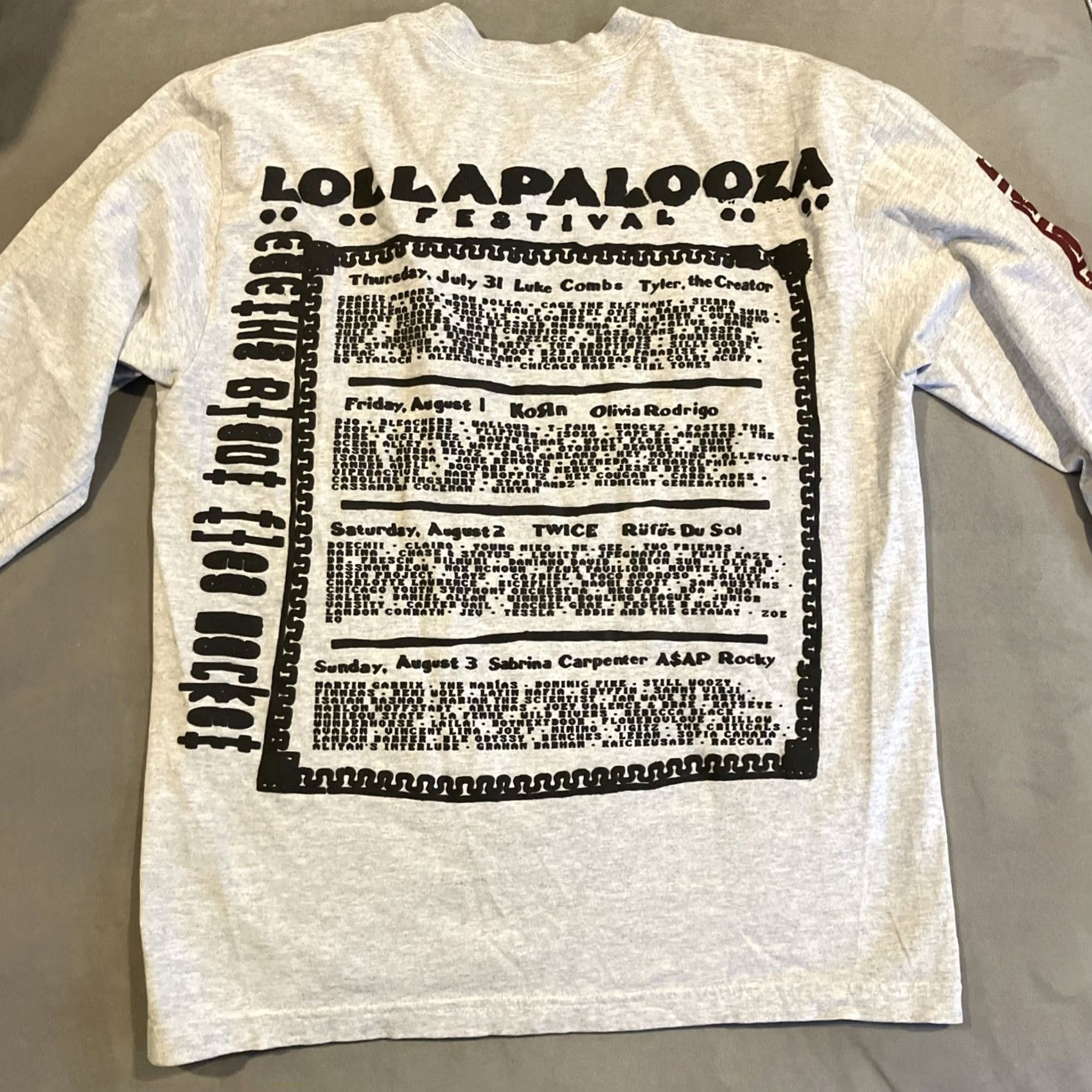 Cactus Plant Flea Market Lollapalooza Gray Cactus Plant Flea Market Long Sleeve Shirt Large Size US L / EU 52-54 / 3 - 5 Thumbnail