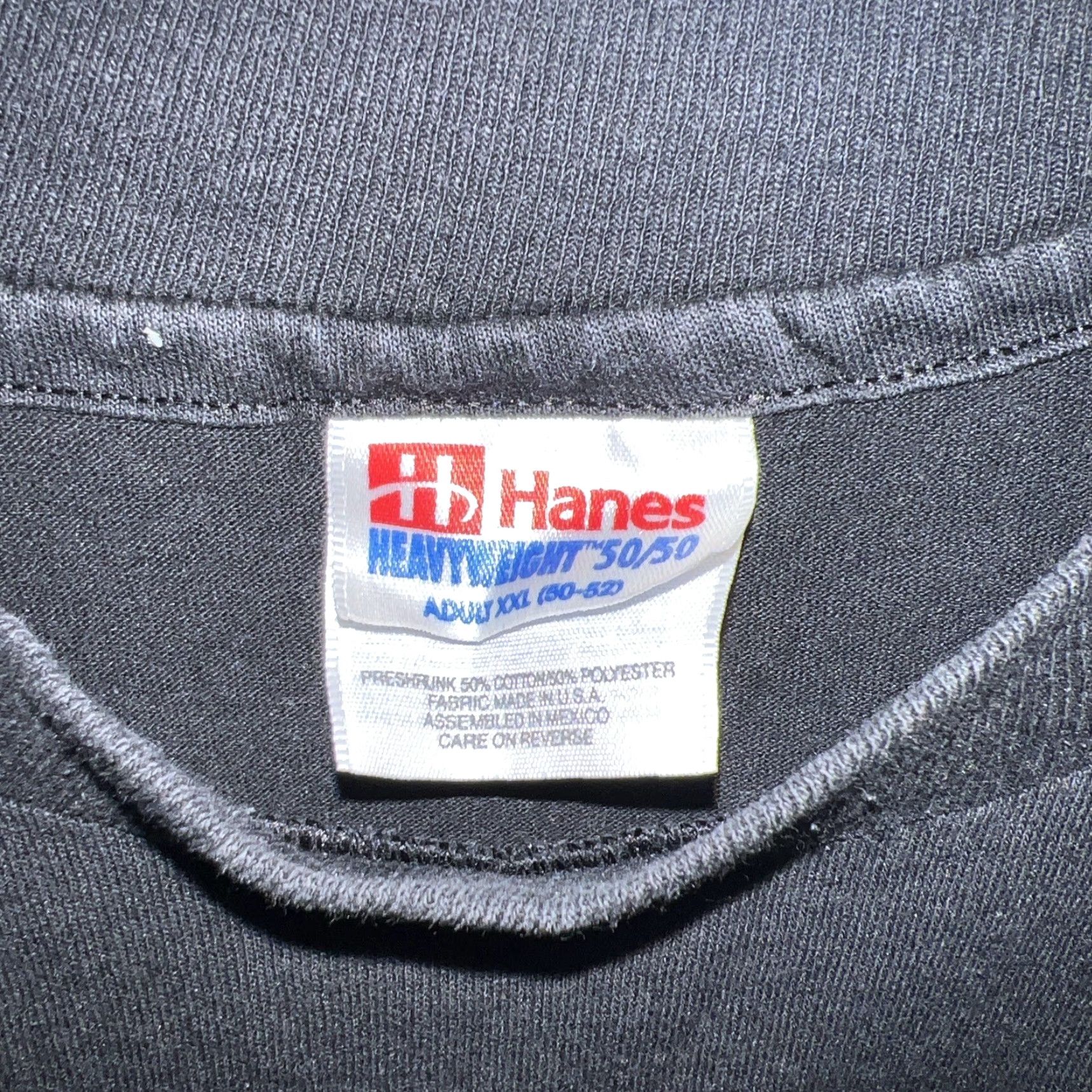 Hanes VINTAGE Hanes T-Shirt Men 2XL Black Heavyweight Single Stitch Shirt Mens Size US XXL / EU 58 / 5 - 3 Thumbnail