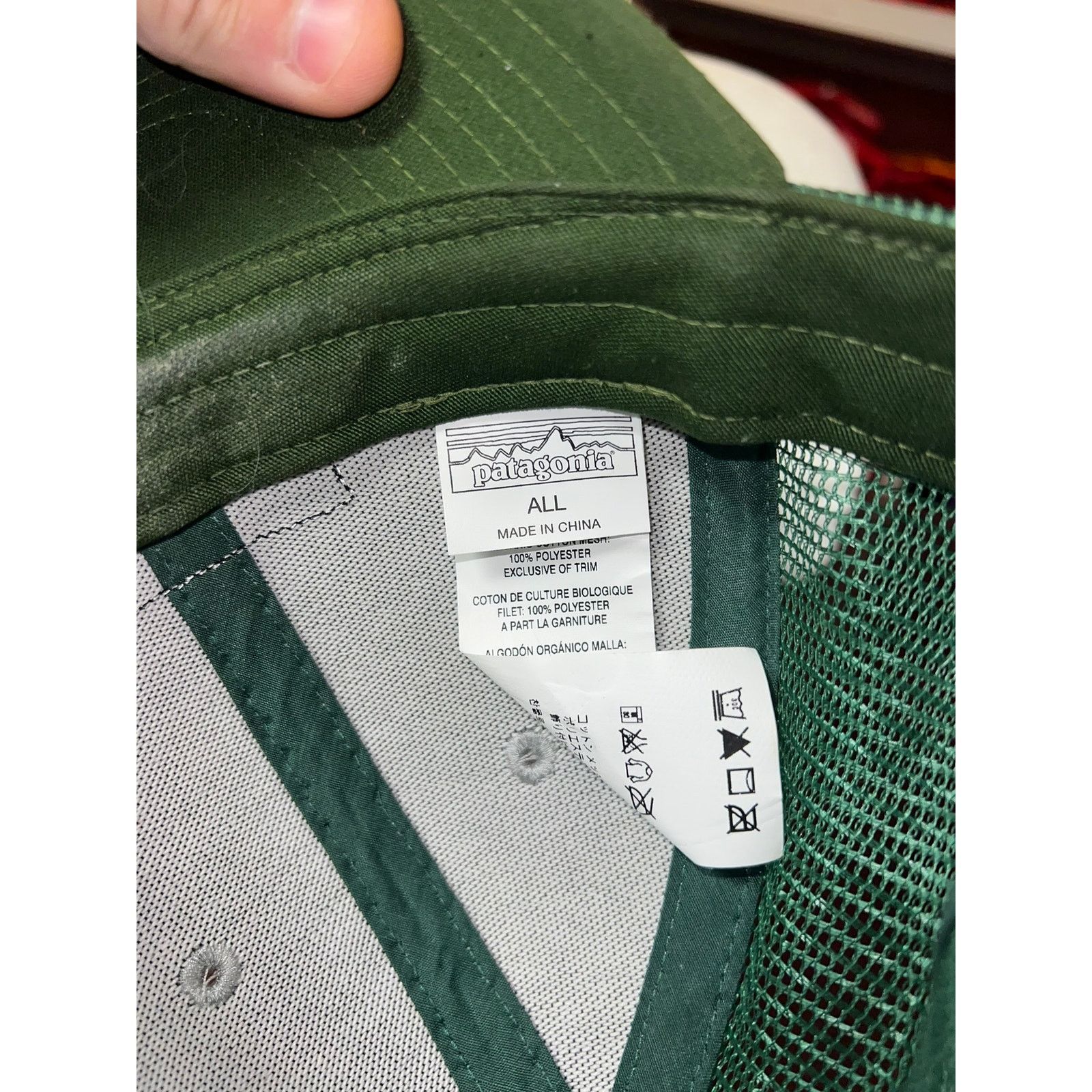 Patagonia Patagonia White Green Hat P-6 Logo Patched Cap Headwear OS Size ONE SIZE - 7 Thumbnail