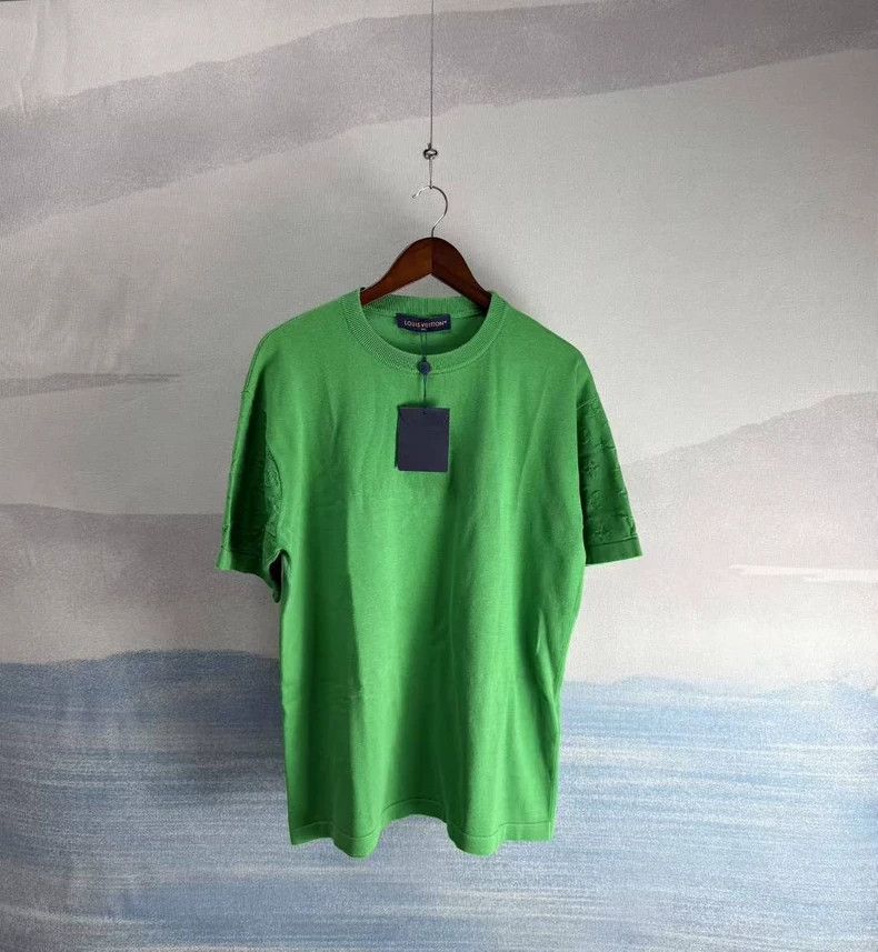 Louis Vuitton Louis Vuitton Green Printed Short Sleeve Tee Size US L / EU 52-54 / 3 - 1 Thumbnail