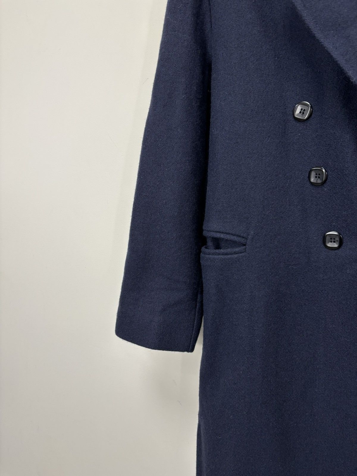 Other Vintage Lorovi Women’s Navy Blue Double Breasted Wool Coat Size XL / US 12-14 / IT 48-50 - 5 Thumbnail