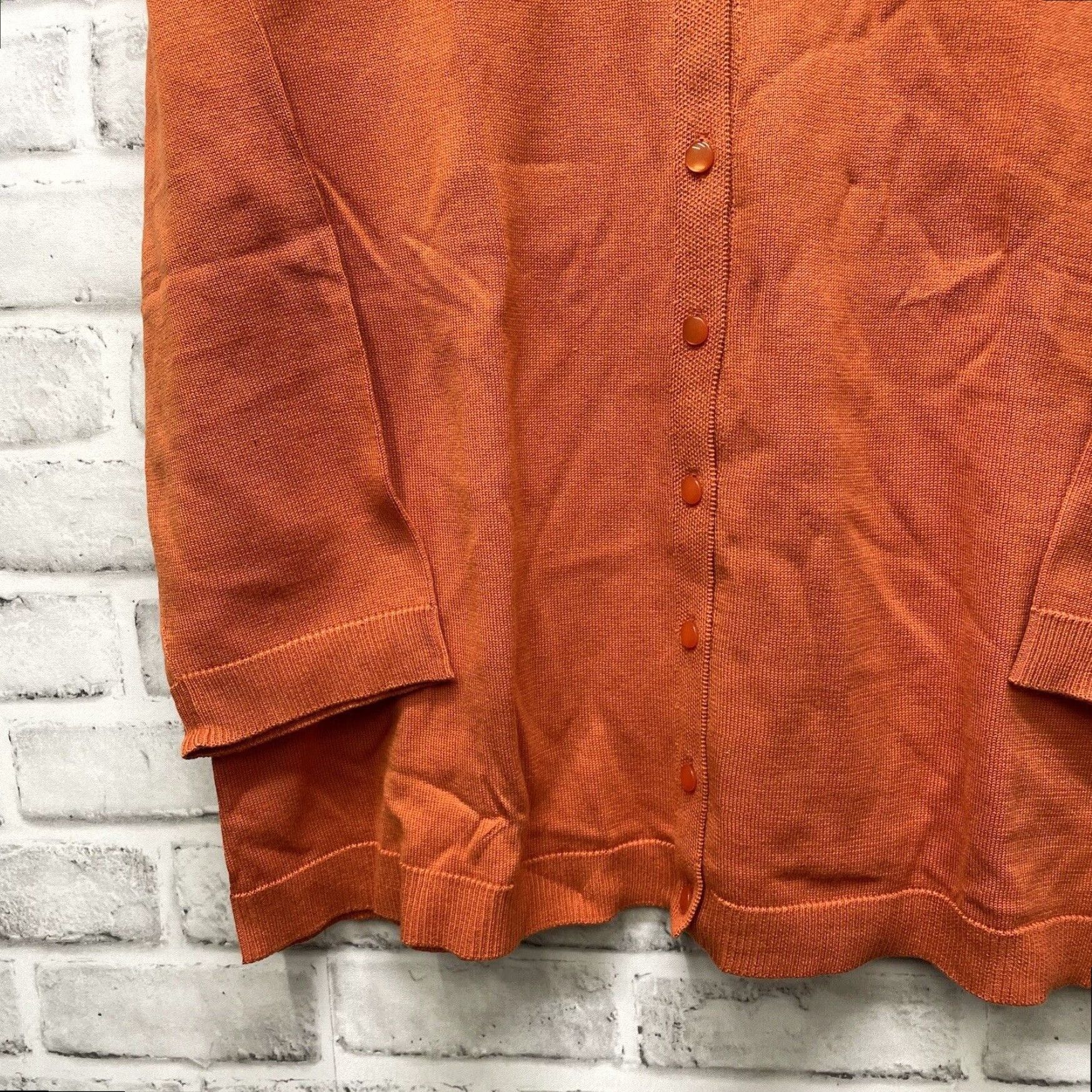 Coldwater Creek Coldwater Creek Womens Orange Cardigan Sweater Button Down Large Size L / US 10 / IT 46 - 3 Thumbnail