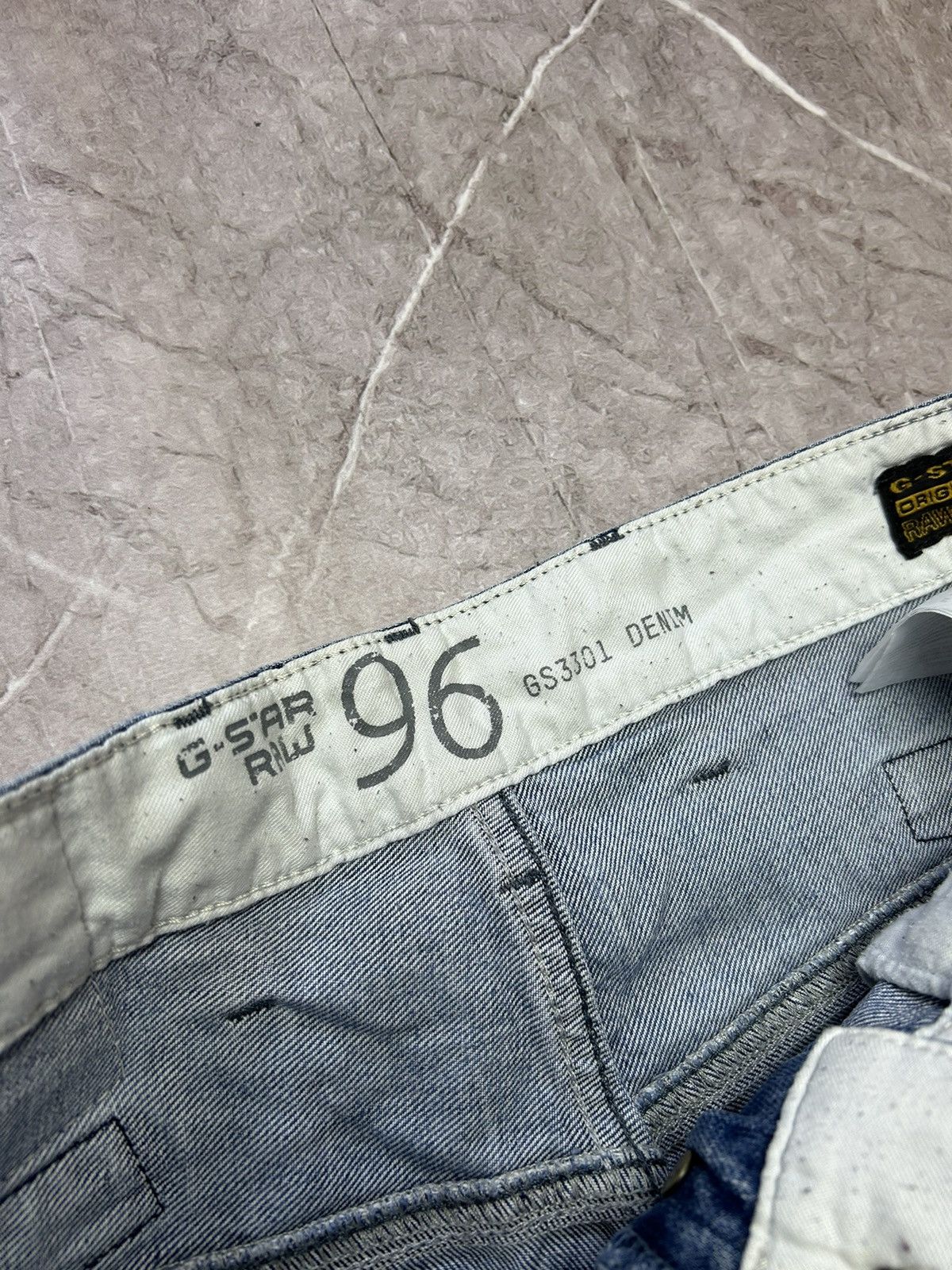 G-Star × Japanese Brand × Vintage Vintage G Star Raw Jeans 96 Embroidered Logo Japanese Y2K Size US 33 - 6 Thumbnail
