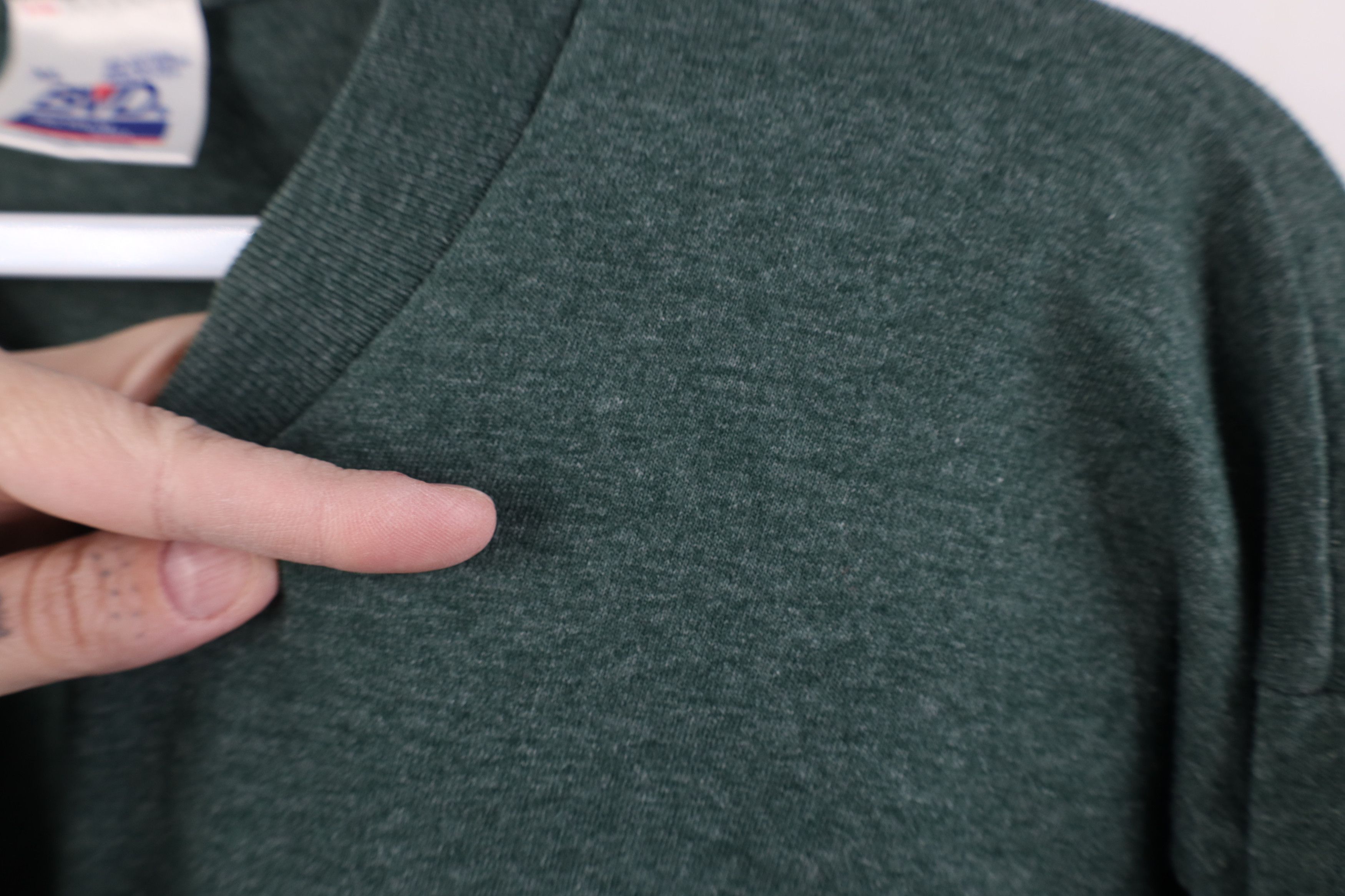 Vintage Vintage 90s Streetwear Long Sleeve T-Shirt Heather Green USA Size US XL / EU 56 / 4 - 4 Thumbnail