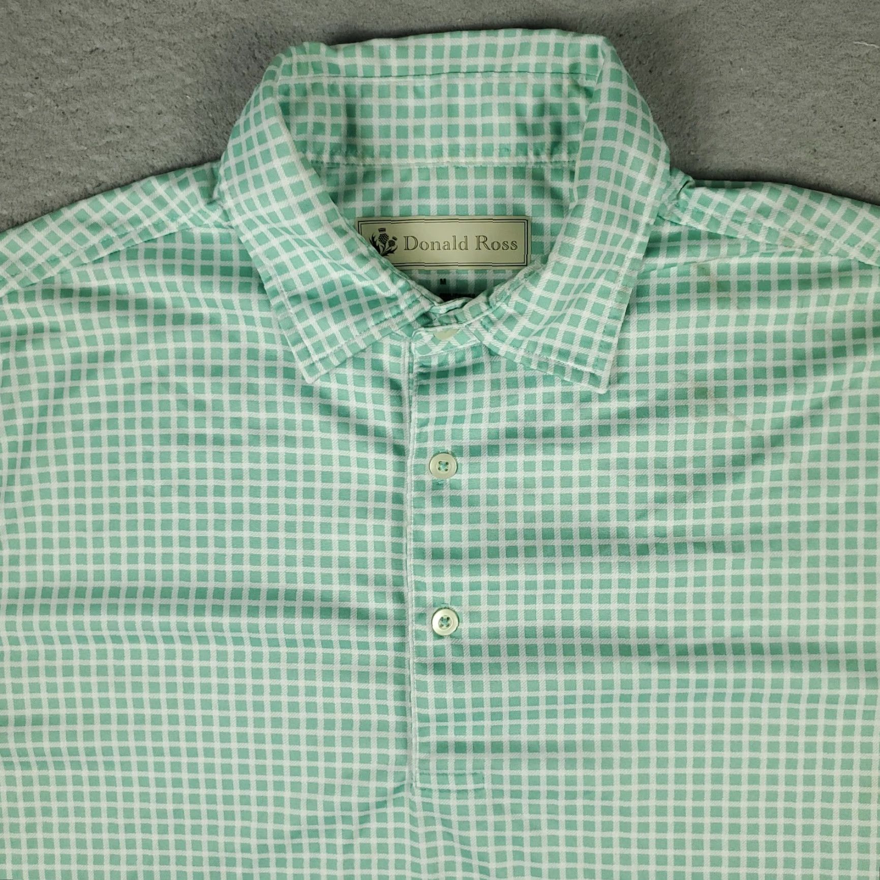 Vintage Donald Ross Polo Shirt Mens Size M Green Check Golf Short Sleeve Polo Shirt Mens Green Check Golf - Vintage? No but adapt. Size US M / EU 48-50 / 2 - 2 Thumbnail