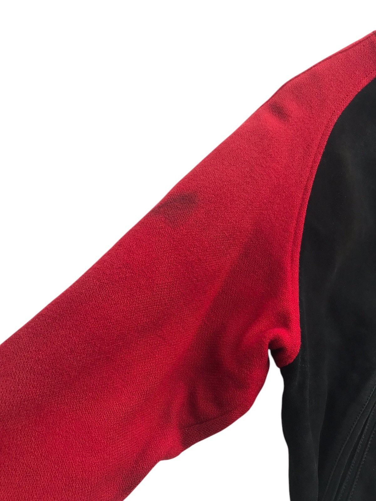Leather Vintage Flax-En-Provence Suede Leather Varsity Jacket Size US M / EU 48-50 / 2 - 6 Thumbnail