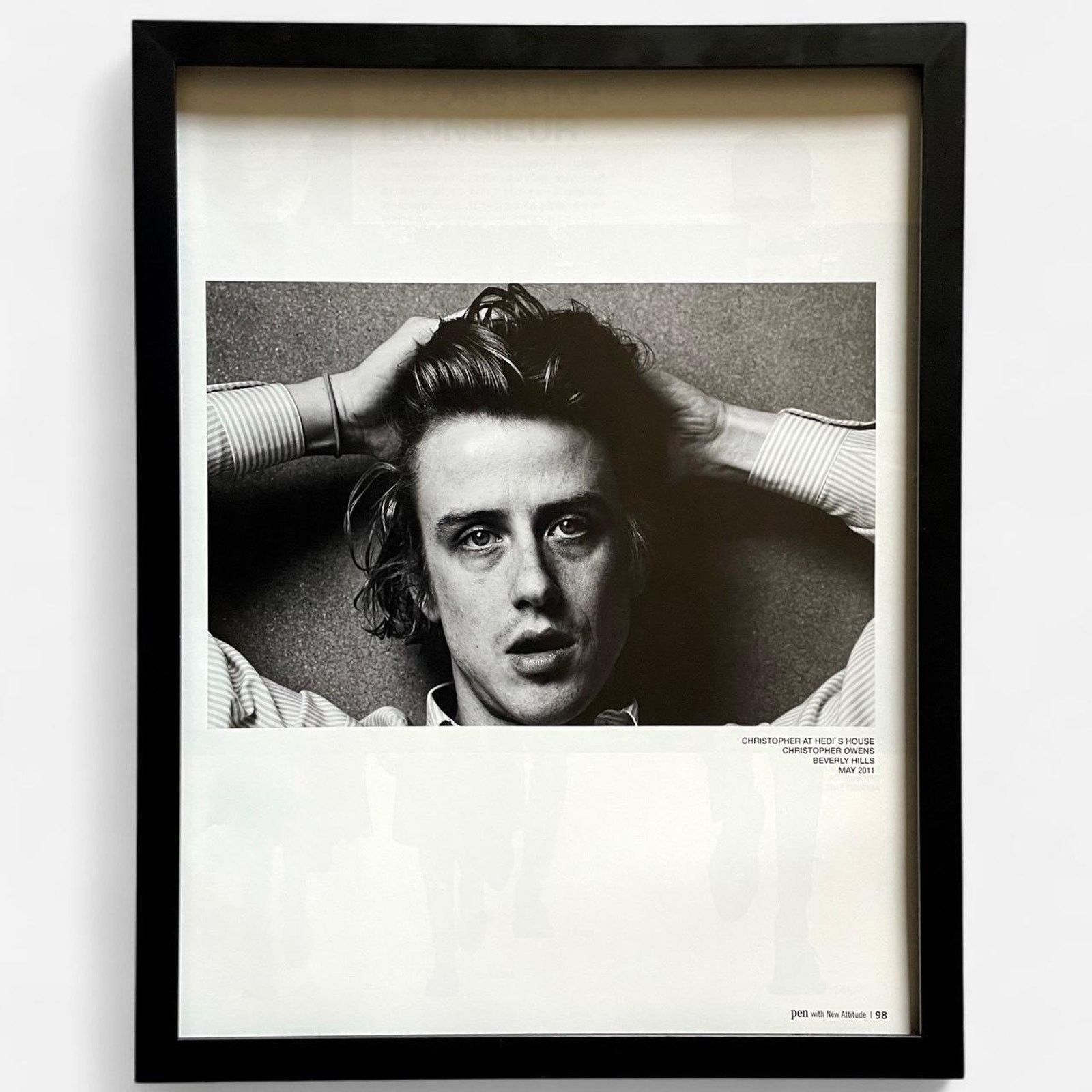 Hedi Slimane × Saint Laurent Paris × Vintage Hedi Slimane CHRISTOPHER OWENS photo framed poster 9x11 Size ONE SIZE - 1 Thumbnail