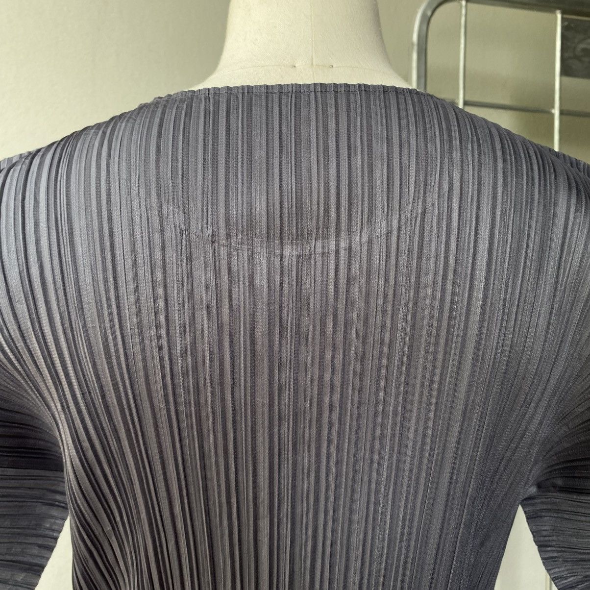 PLEATS PLEASE Charcoal Pleated Sculpted Top