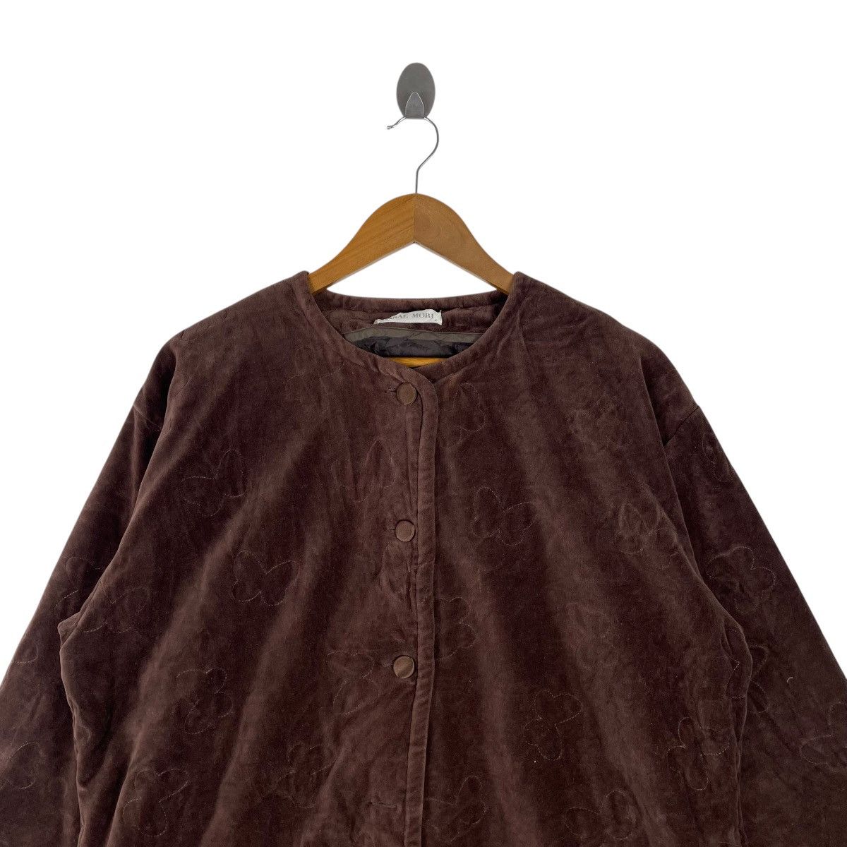 Hanae Mori × Vintage Vintage Hanae Mori Fleece Cardigan Jacket Size US XL / EU 56 / 4 - 2 Thumbnail