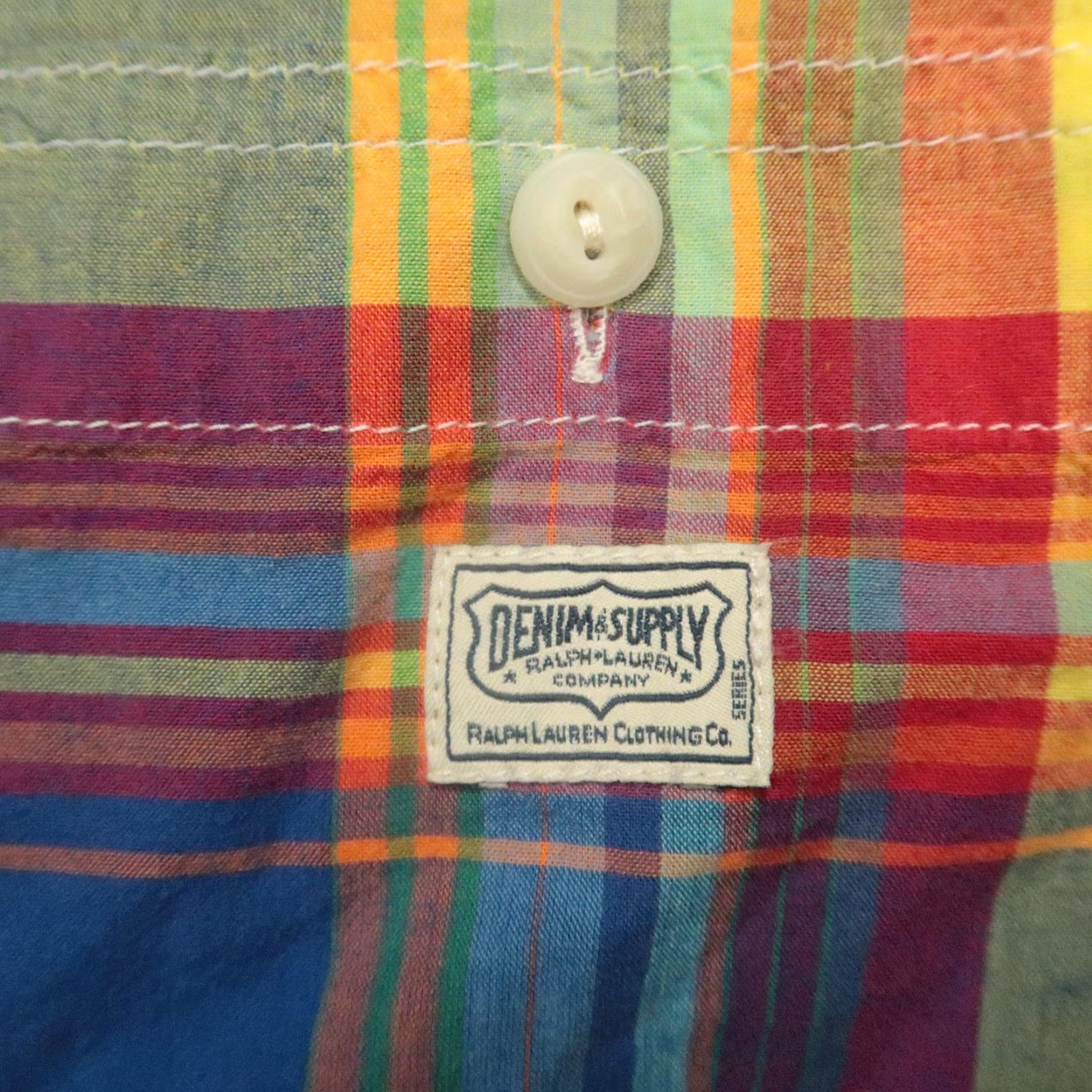 Ralph Lauren VINTAGE Ralph Lauren Denim & Supply Shirt Men Small Yellow Plaid Short Sleeve Cotton Casual 90s Size US S / EU 44-46 / 1 - 4 Thumbnail