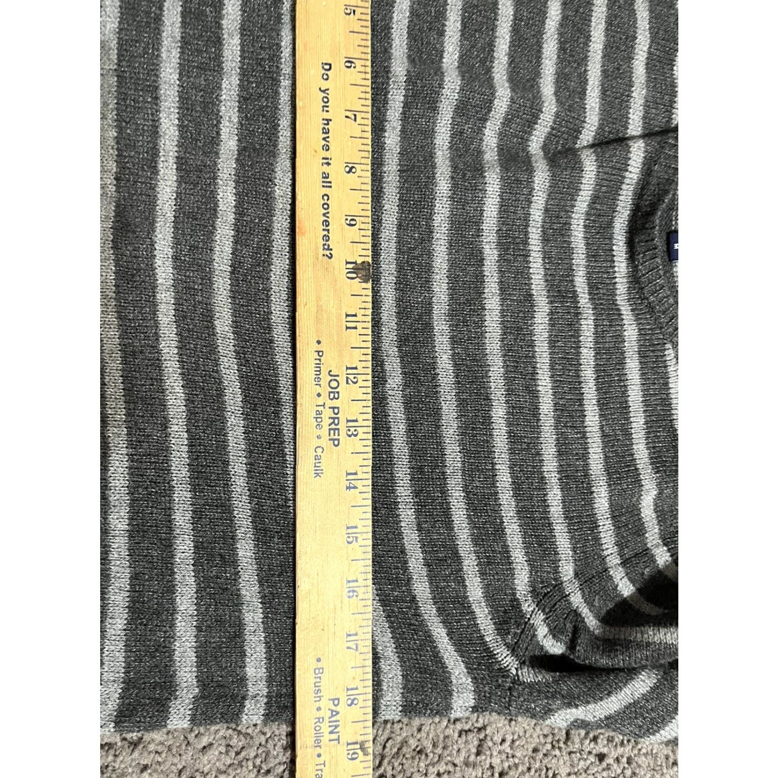 Gap Gap Pullover Sweater Women M Gray Striped Crew Neck Knit Relaxed Size M Size M / US 6-8 / IT 42-44 - 4 Thumbnail
