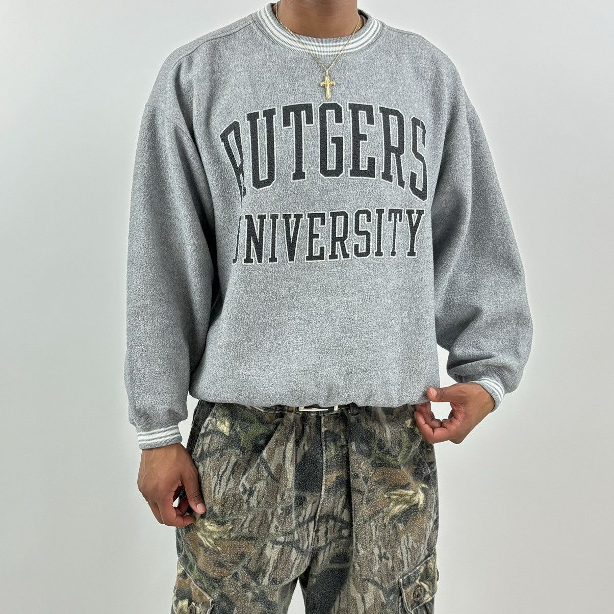 Gear for Sports vintage 90s RUTGERS UNIVERSITY college Spellout sweatshirt Size US XL / EU 56 / 4 - 4 Thumbnail