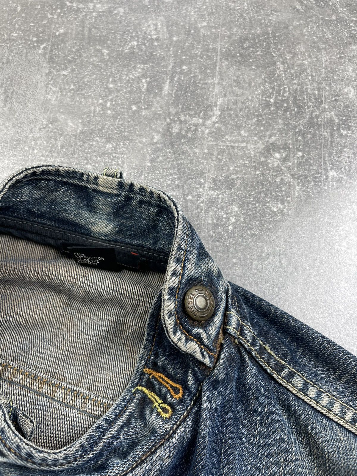 Diesel × Vintage Diesel Rare Denim Vintage Faded Jacket Biker Distressed Size US XL / EU 56 / 4 - 10 Thumbnail