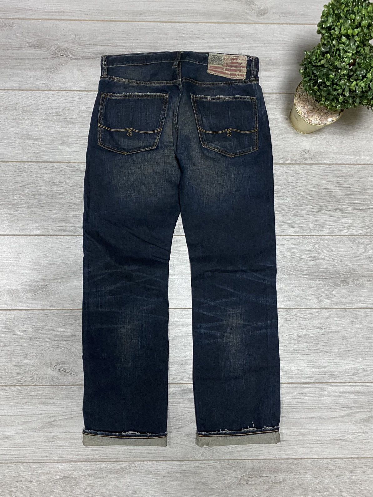 Polo Ralph Lauren Polo Ralph Lauren 🇺🇸 deep blue jeans USA flag pants selvedge Size US 32 / EU 48 - 1 Thumbnail