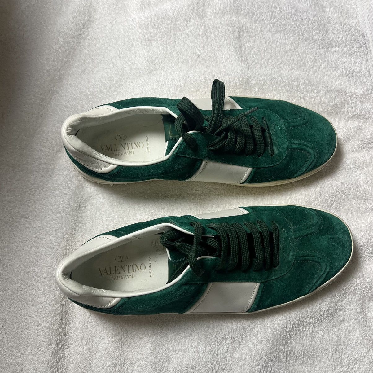 Valentino Valentino Green Suede Low Tops Size US 10.5 / EU 43-44 - 2 Thumbnail