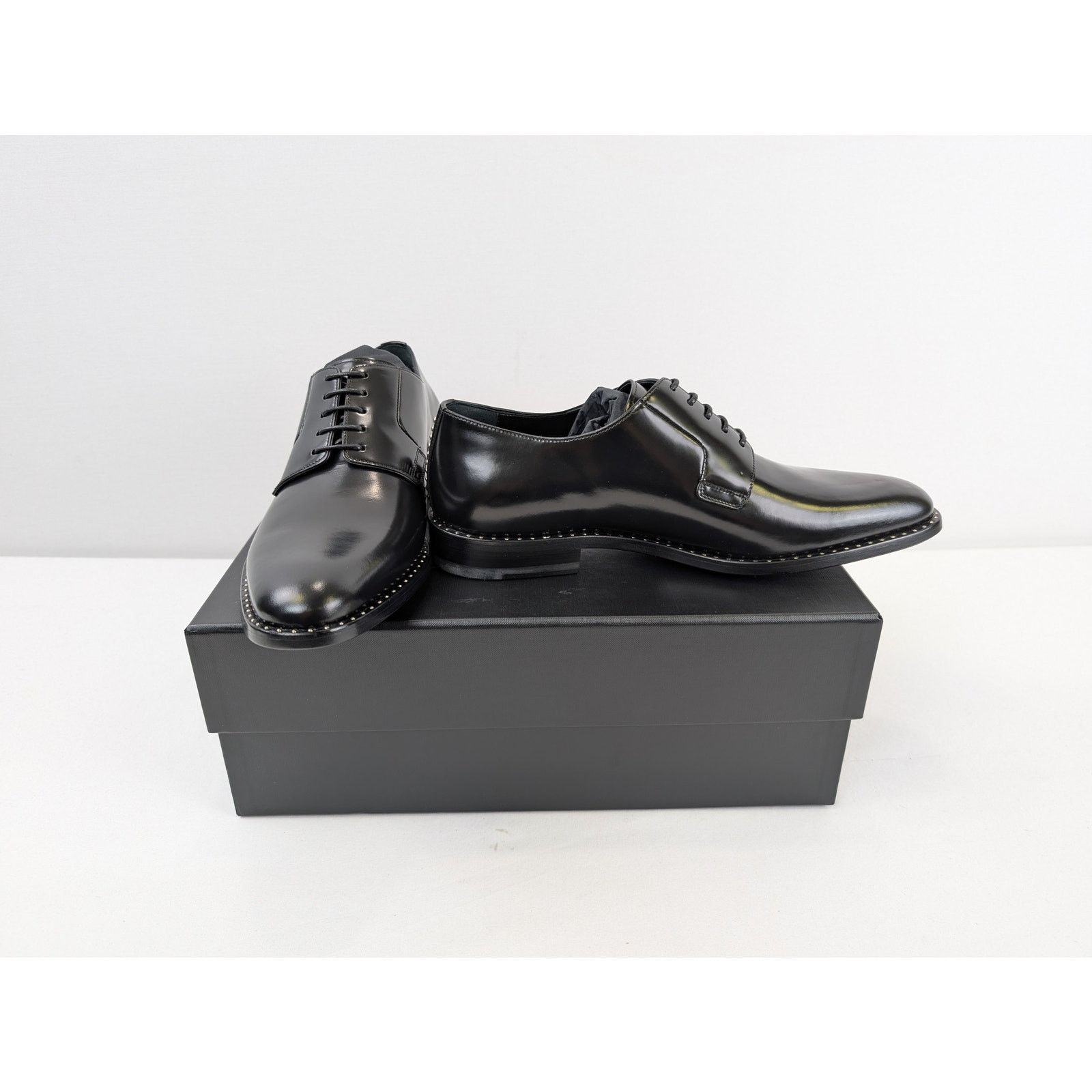 Saint Laurent Paris o1rshd1 Studded Derby Shoe Boots in Black Size US 9 / EU 42 - 21 Thumbnail
