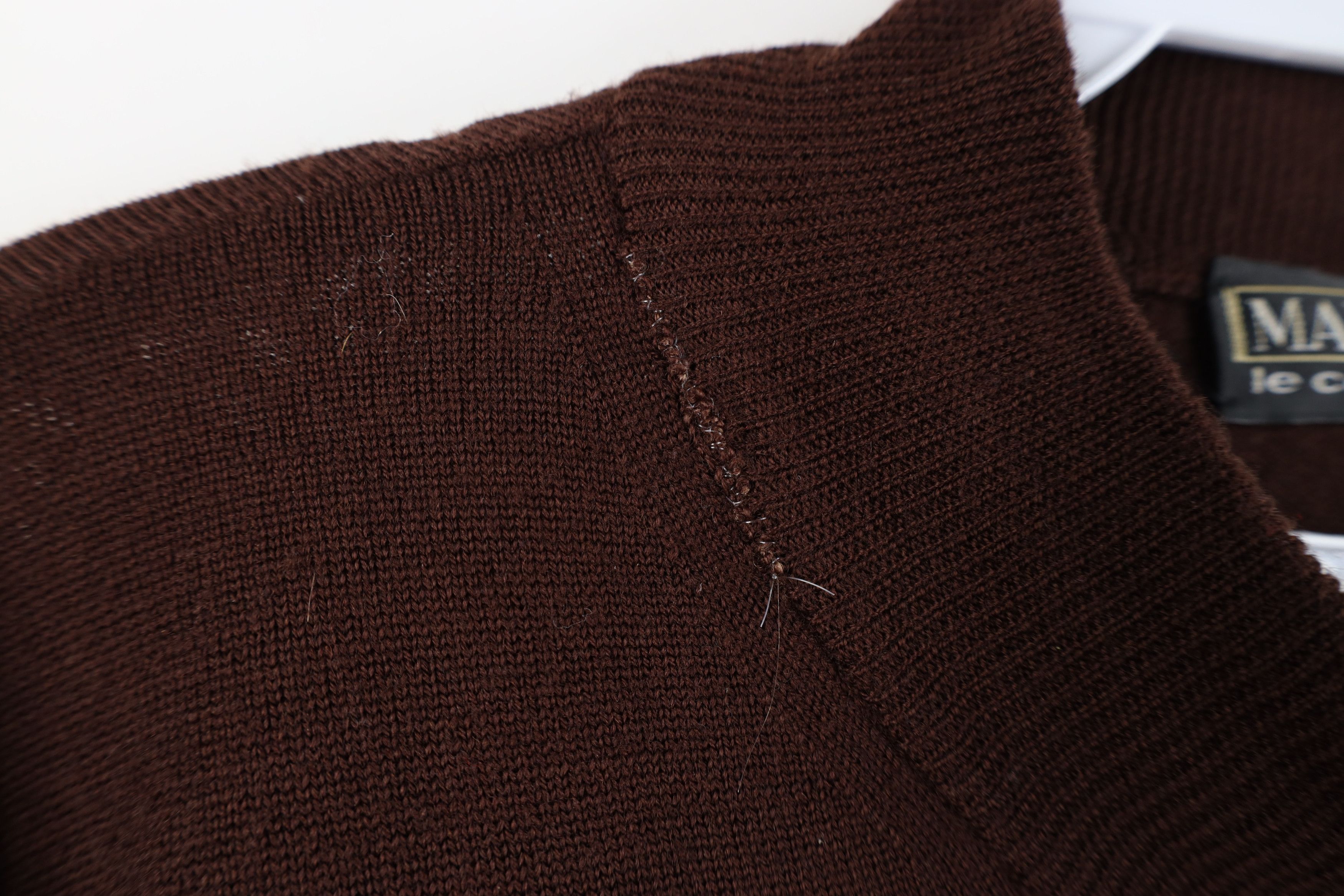 Vintage Vintage 90s Streetwear Blank Merino Wool Knit Sweater Size US L / EU 52-54 / 3 - 4 Thumbnail
