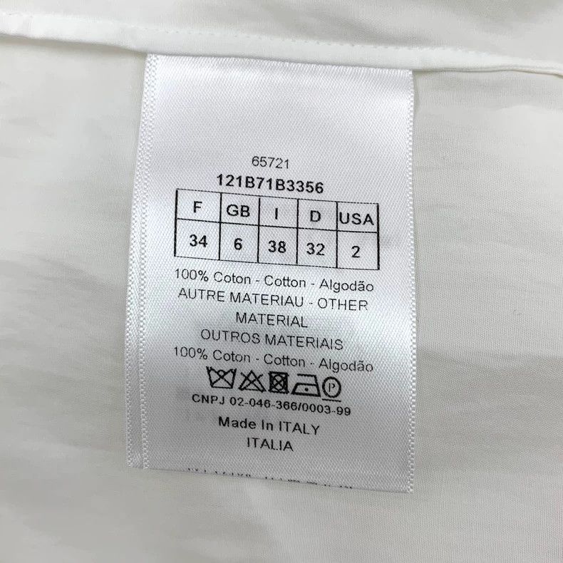 Dior Dior White lace stitching bee embroidery cotton lapel long Size XXS / US 00 / IT 34 - 8 Thumbnail