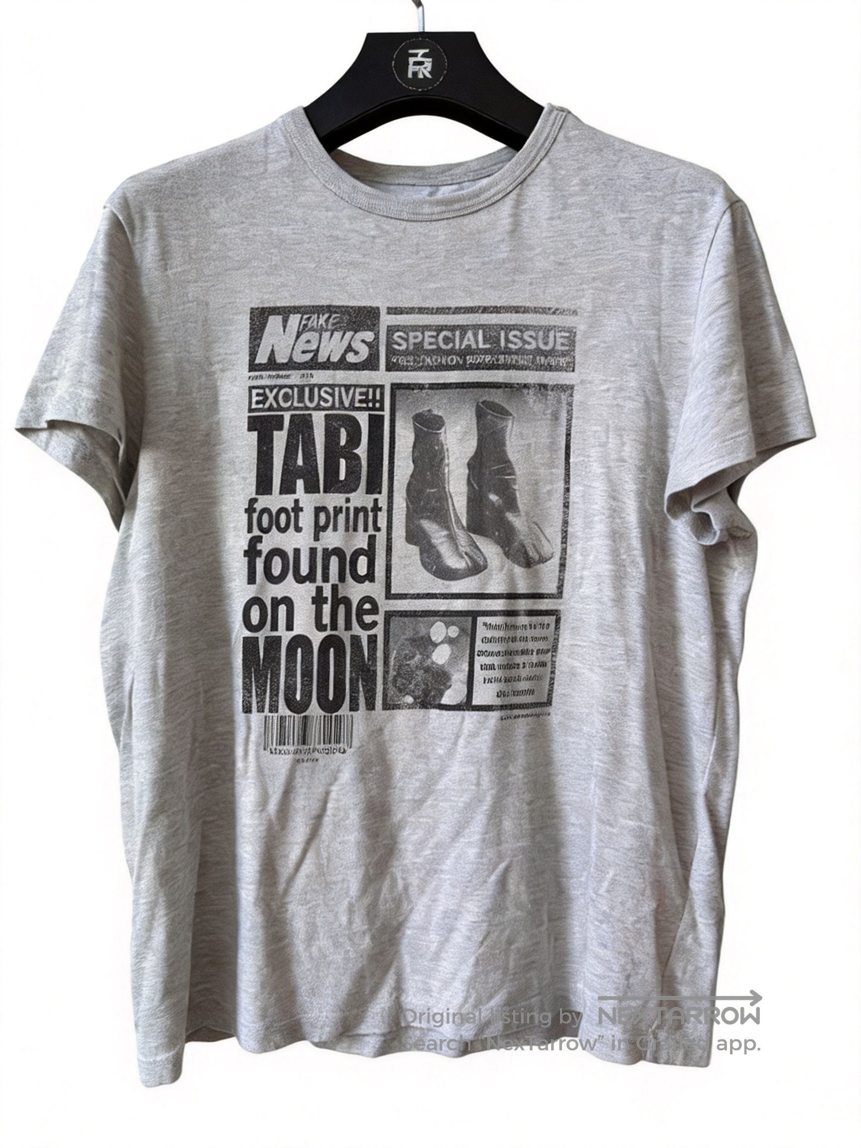 Maison Margiela Maison Margiela Tabi Poster Print Gray T-shirt
