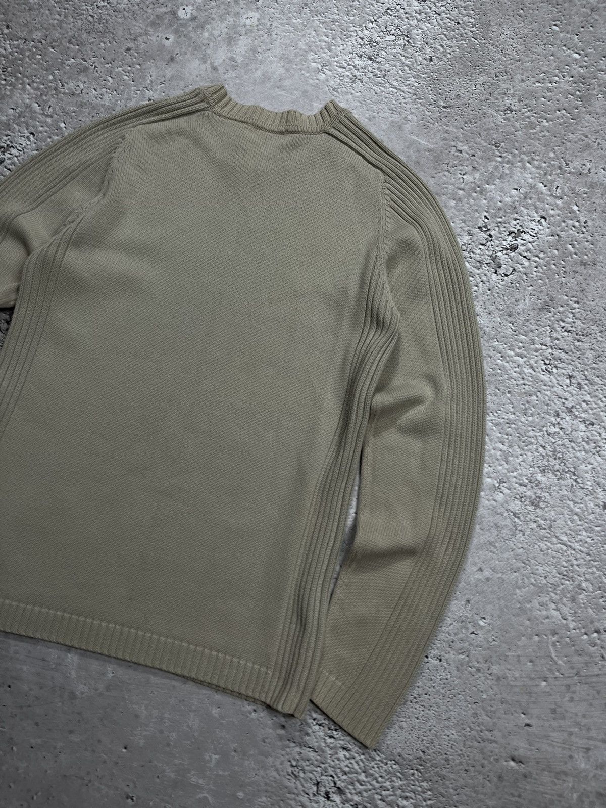 Polo Jeans Company RL Beige Knit Sweater Ribbed Sleeves