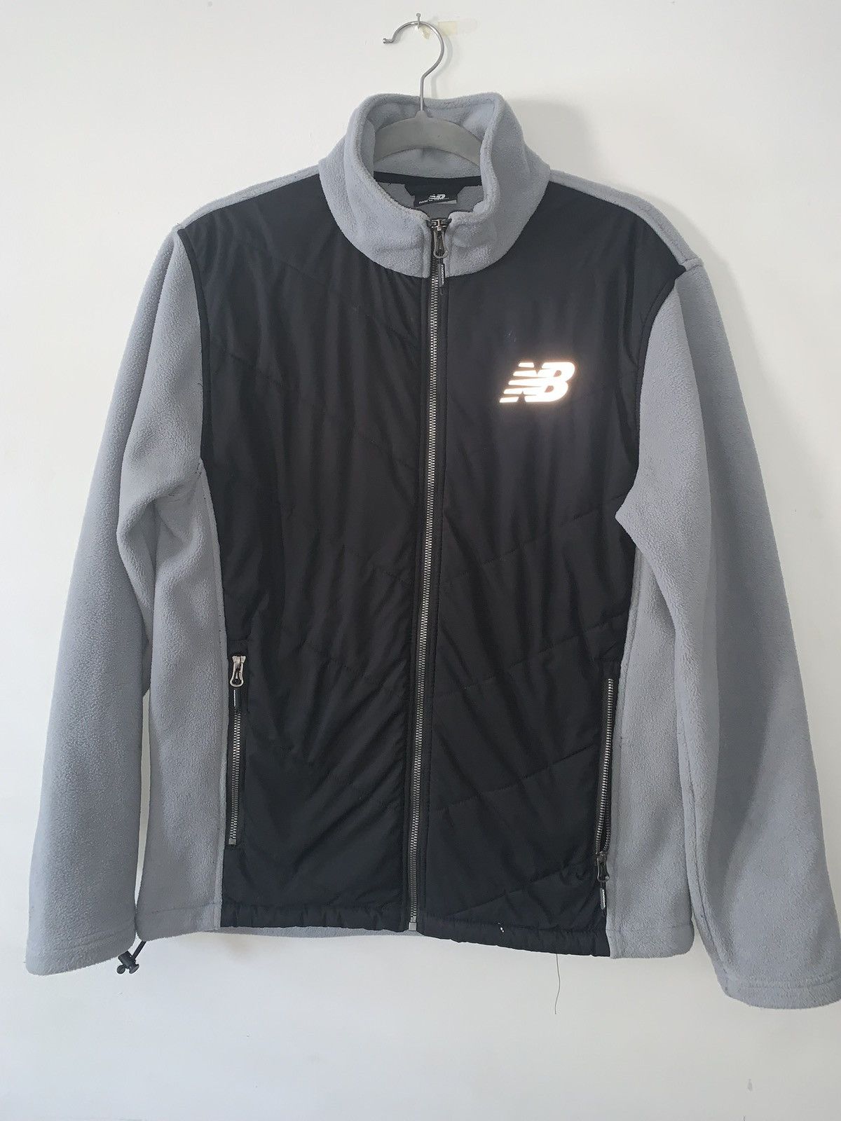 New Balance Grey and Black Zipper turtle neck Size US S / EU 44-46 / 1 - 1 Thumbnail